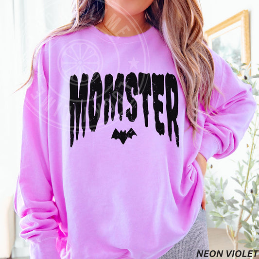 Momster Sweatshirt, Spooky Mama Sweatshirt, Mama Shirt, Mom Life Shirt, LIGHTWEIGHT Sweatshirt, Fall Sweatshirt for Her