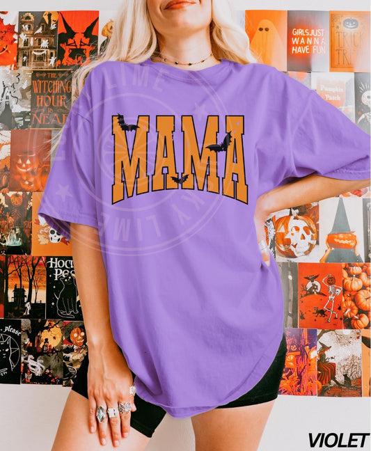 Mama Halloween Shirt, Halloween Mama Tshirt, Bat Shirt, Spooky Mama Shirt, Mom Life Shirt, Retro Halloween Tee, Mom Shirt