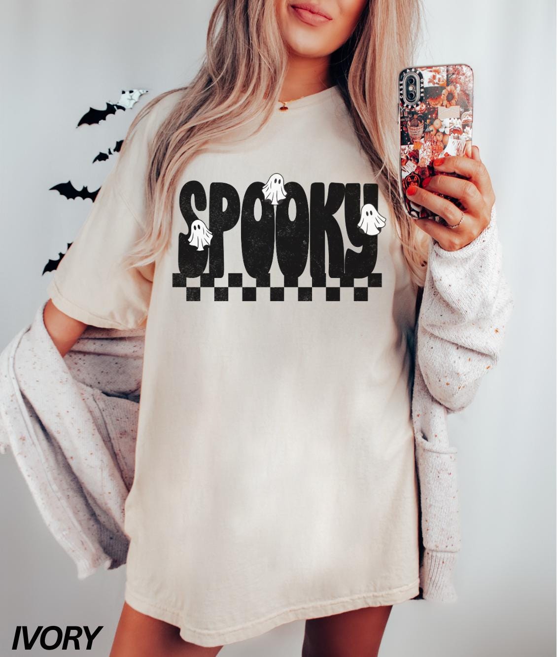Spooky Shirt, Spooky Season Shirt, Halloween Ghost Shirt, Tee, Fall Shirts for Women, Autumn Shirt, Cute Ghosts, Pumpkin Tee