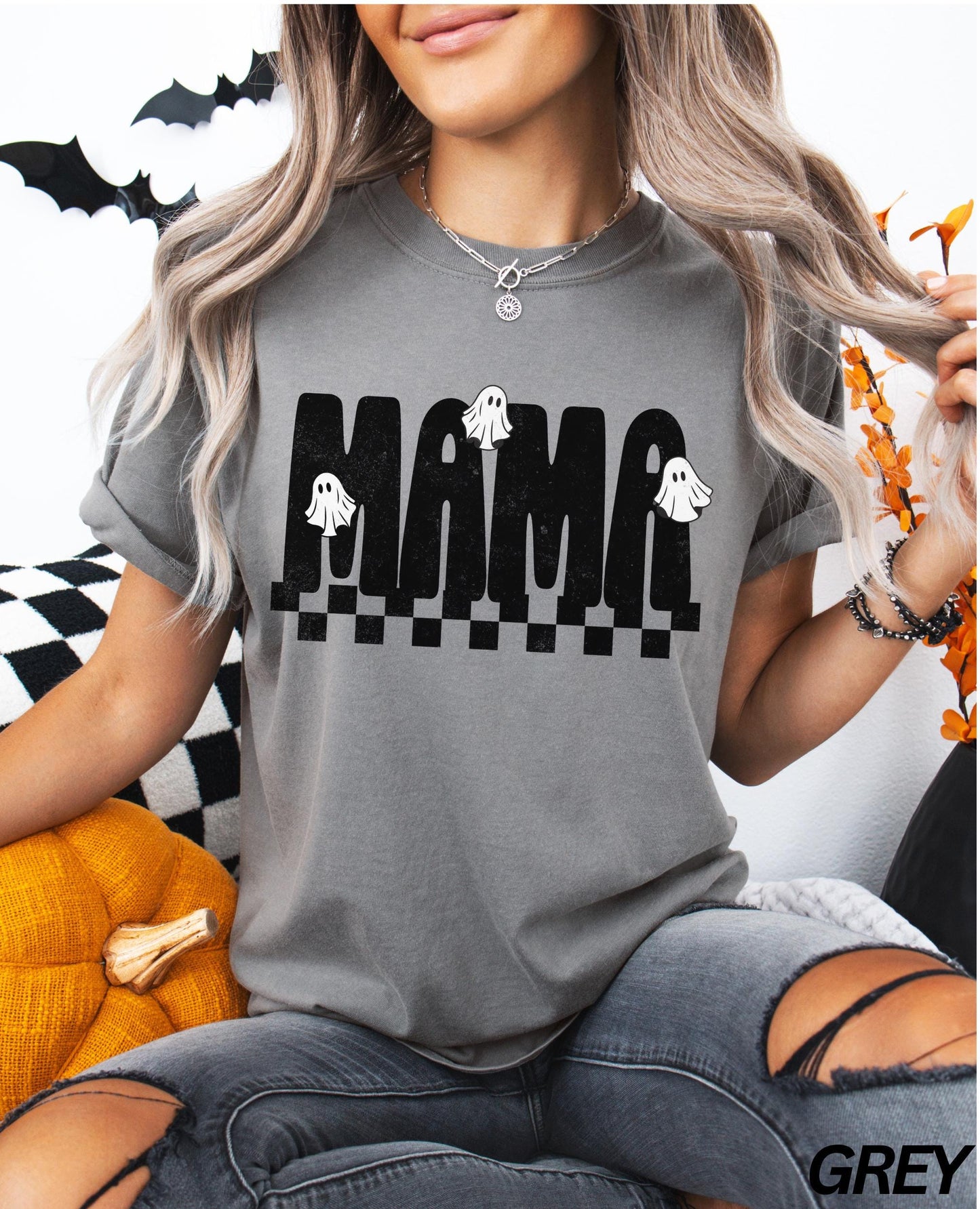Spooky Mama Shirt, Halloween Mama Shirt, Retro Ghost Shirt, Tee, Gift for Mom, Cute Mom Tshirt, Mom Life Shirt, New Mom Gift