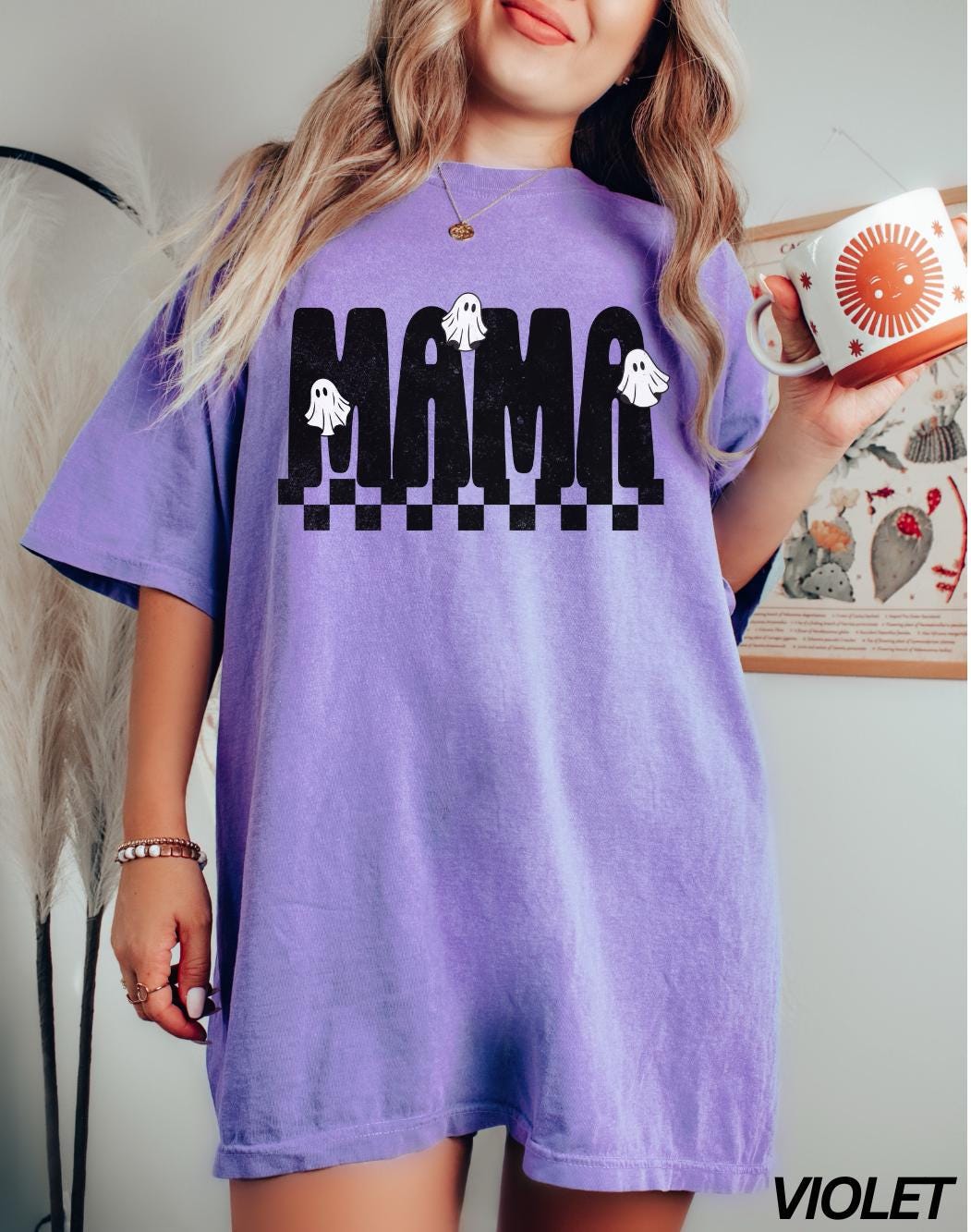 Spooky Mama Shirt, Halloween Mama Shirt, Retro Ghost Shirt, Tee, Gift for Mom, Cute Mom Tshirt, Mom Life Shirt, New Mom Gift