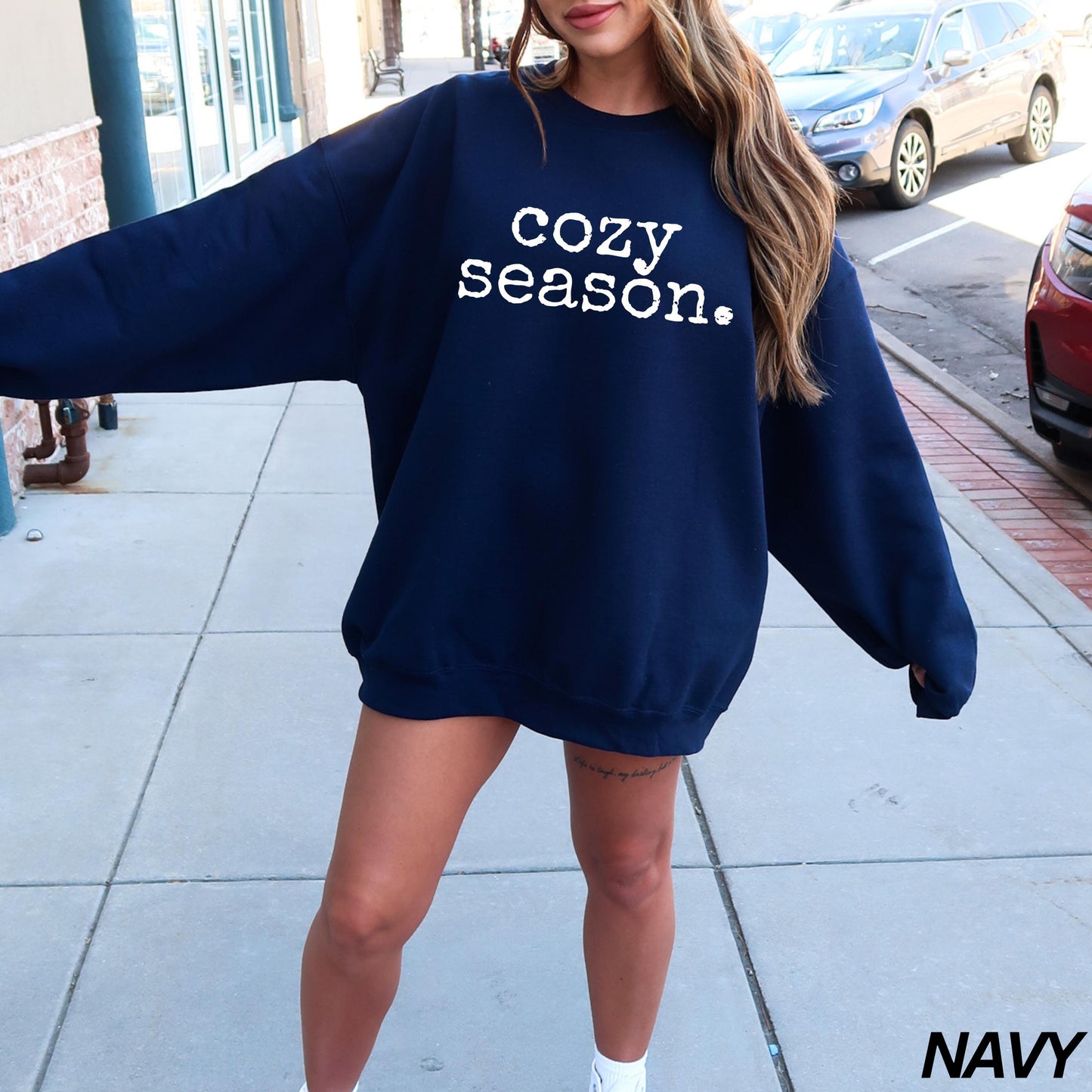 Cozy Season Sweatshirt, Fall Sweatshirt, Womens Sweatshirt, Minimalistic Shirt, Cozy Vibes, Fall Vibes, Holiday Sweatshirt, Cozy Sweatshirt