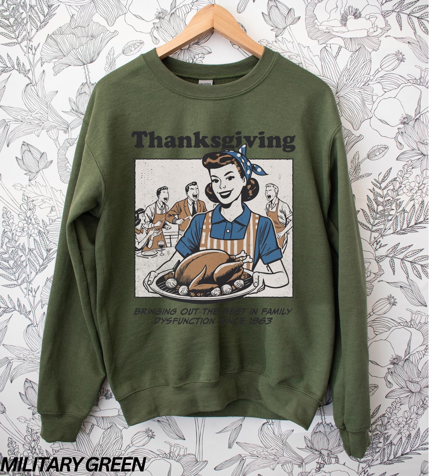 Retro Thanksgiving Sweatshirt, Funny Thanksgiving Shirt, Fall Sweatshirt, Holiday Sweater, Thanksgiving Gift, Autumn Shirt, Womens Sweater