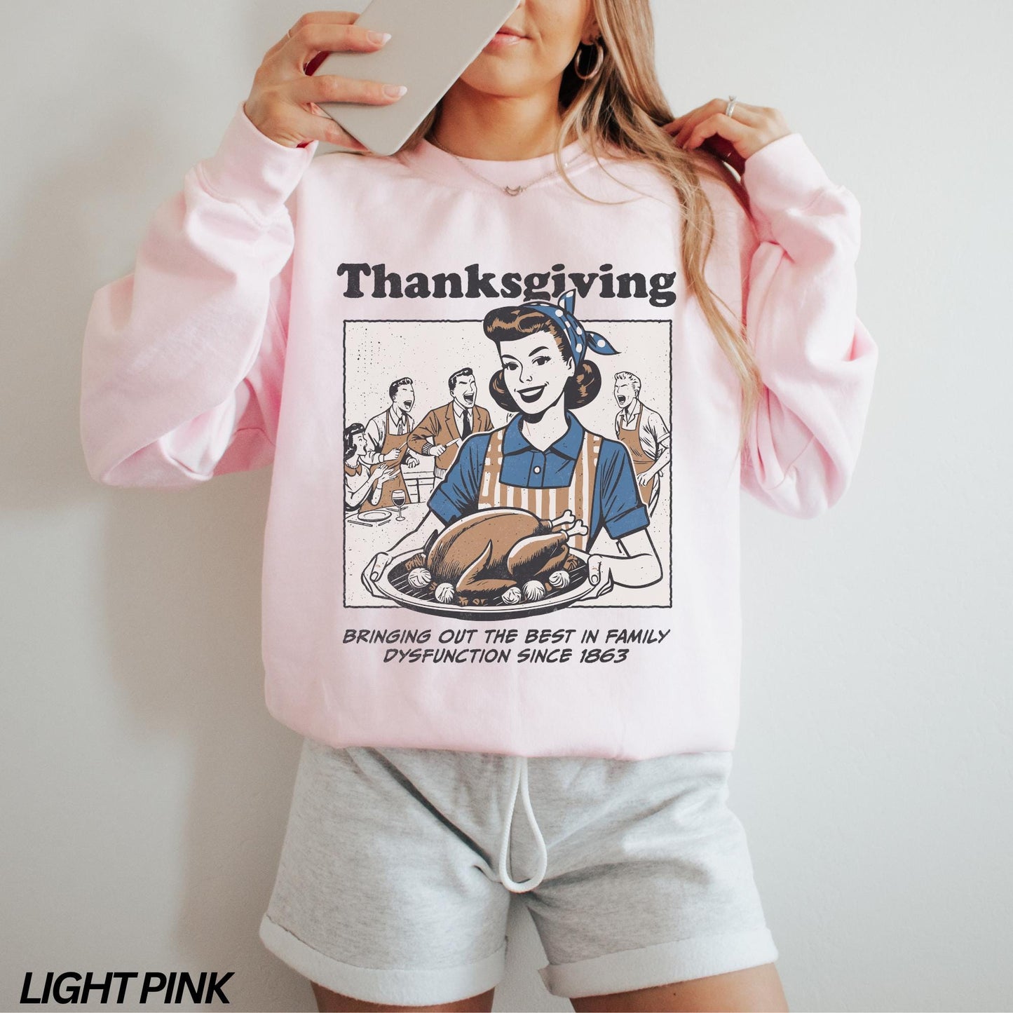 Retro Thanksgiving Sweatshirt, Funny Thanksgiving Shirt, Fall Sweatshirt, Holiday Sweater, Thanksgiving Gift, Autumn Shirt, Womens Sweater