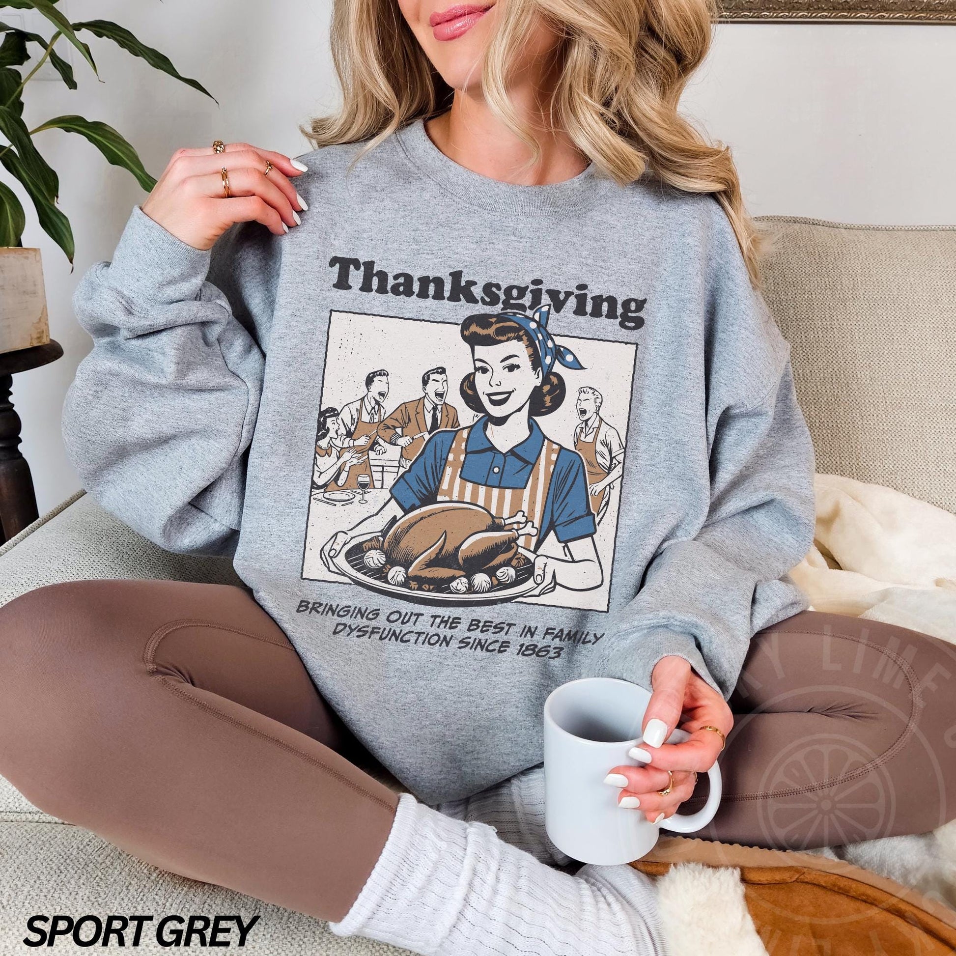 Retro Thanksgiving Sweatshirt, Funny Thanksgiving Shirt, Fall Sweatshirt, Holiday Sweater, Thanksgiving Gift, Autumn Shirt, Womens Sweater