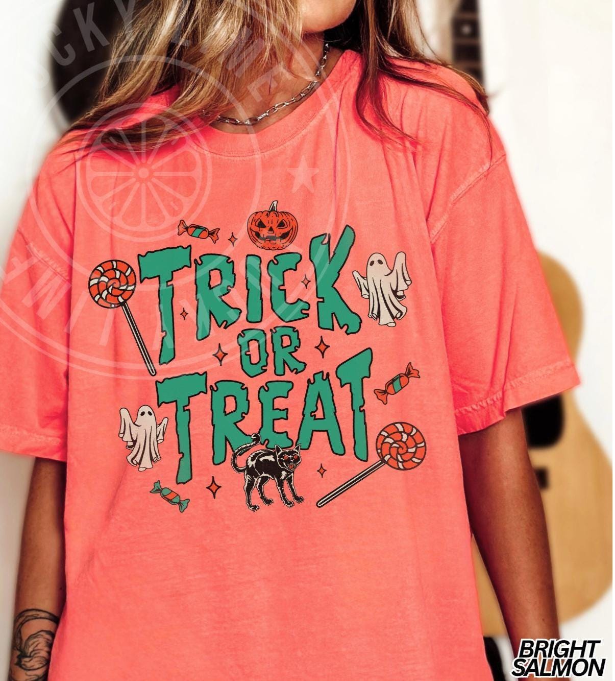 Trick or Treat Shirt, Halloween Shirt, Pumpkin Season Shirt, Cute Ghost Shirt, Spooky Vibes Shirt, Retro Halloween Tee, Fall