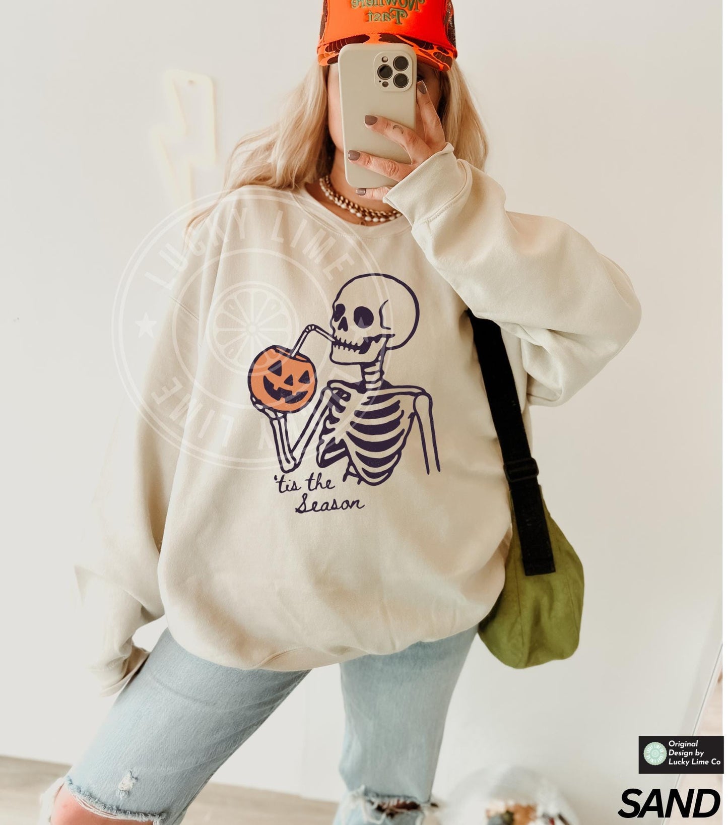 Tis The Season Halloween Sweatshirt, Skeleton Halloween Shirt, Funny Halloween Sweatshirt, Fall Shirt, Unisex Halloween, Pumpkin Season Tee