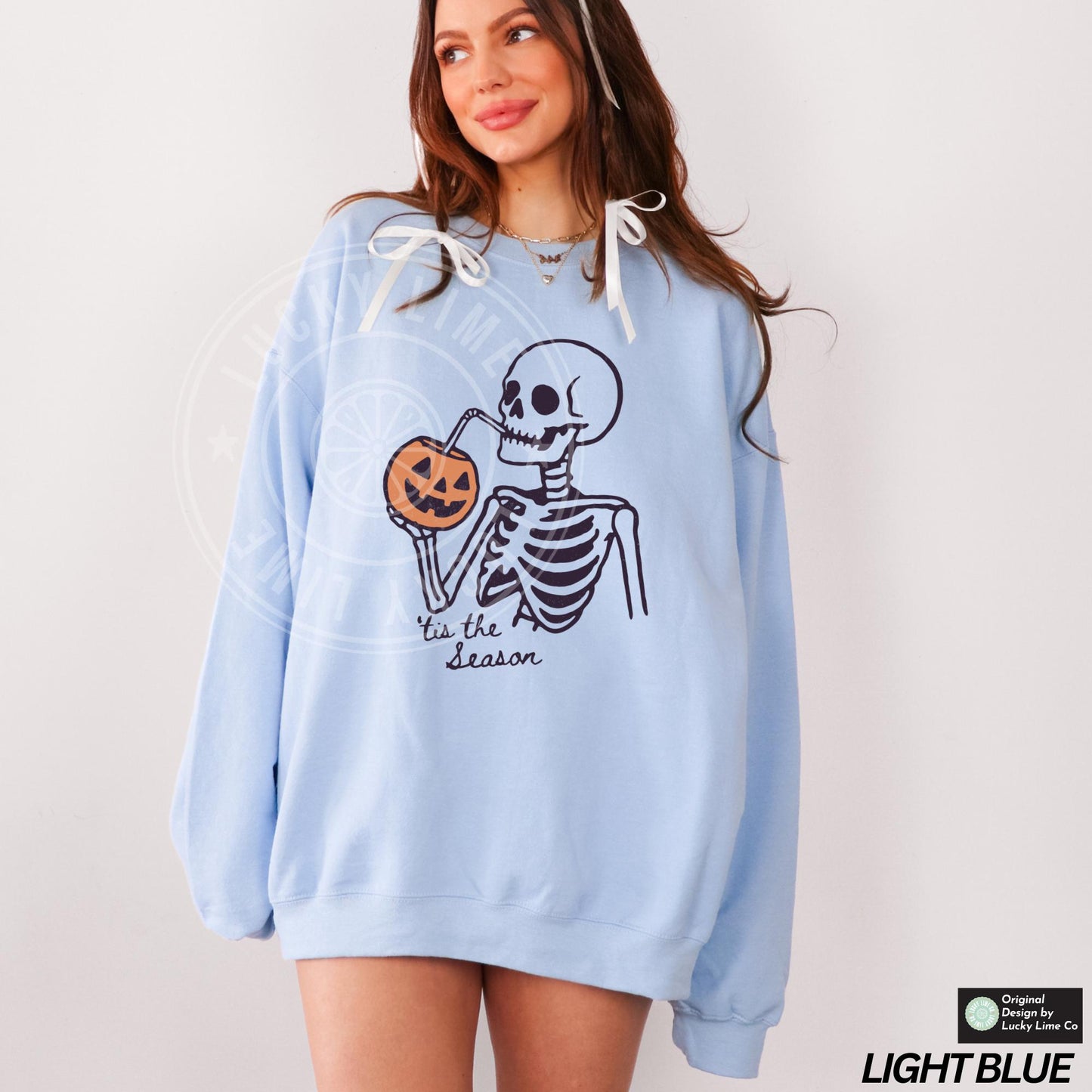 Tis The Season Halloween Sweatshirt, Skeleton Halloween Shirt, Funny Halloween Sweatshirt, Fall Shirt, Unisex Halloween, Pumpkin Season Tee