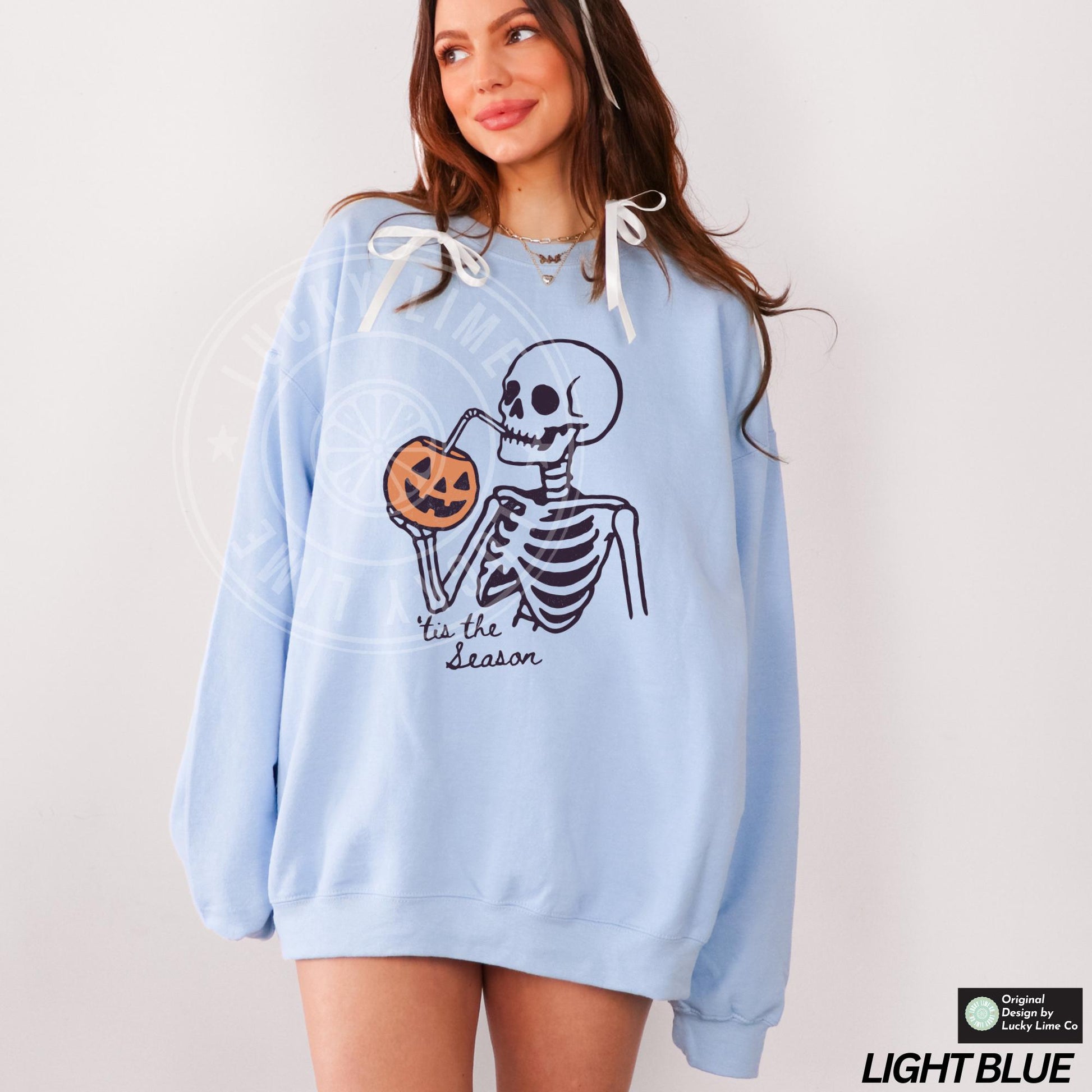 Tis The Season Halloween Sweatshirt, Skeleton Halloween Shirt, Funny Halloween Sweatshirt, Fall Shirt, Unisex Halloween, Pumpkin Season Tee