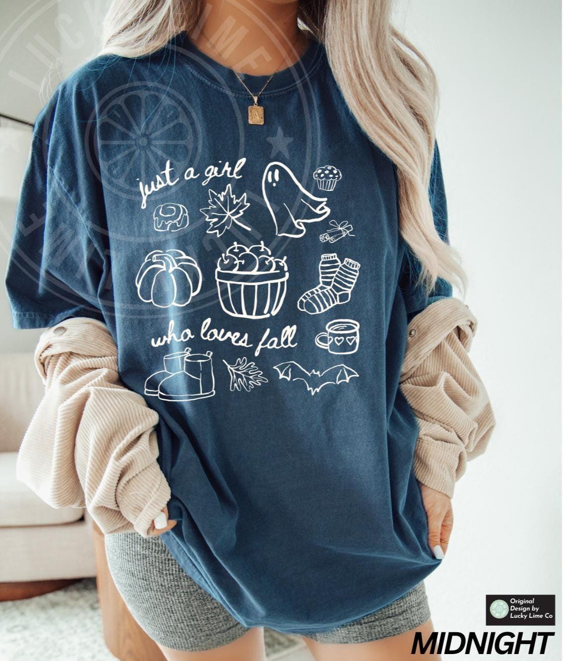 Just A Girl Who Loves Fall Shirt, Pumpkin Season Shirt, Coffee Lover Shirt, Thanksgiving Shirt, Fall Shirt, Autumn Shirt, Cute Ghost Tshirt