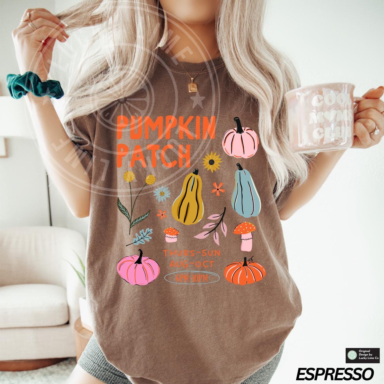 Retro Pumpkin Shirt, Pumpkin Patch Shirt, Floral Fall Shirt, Boho Pumpkin Shirt, Abstract Flower, Farmers Market Shirt, Pumpkin Season Shirt