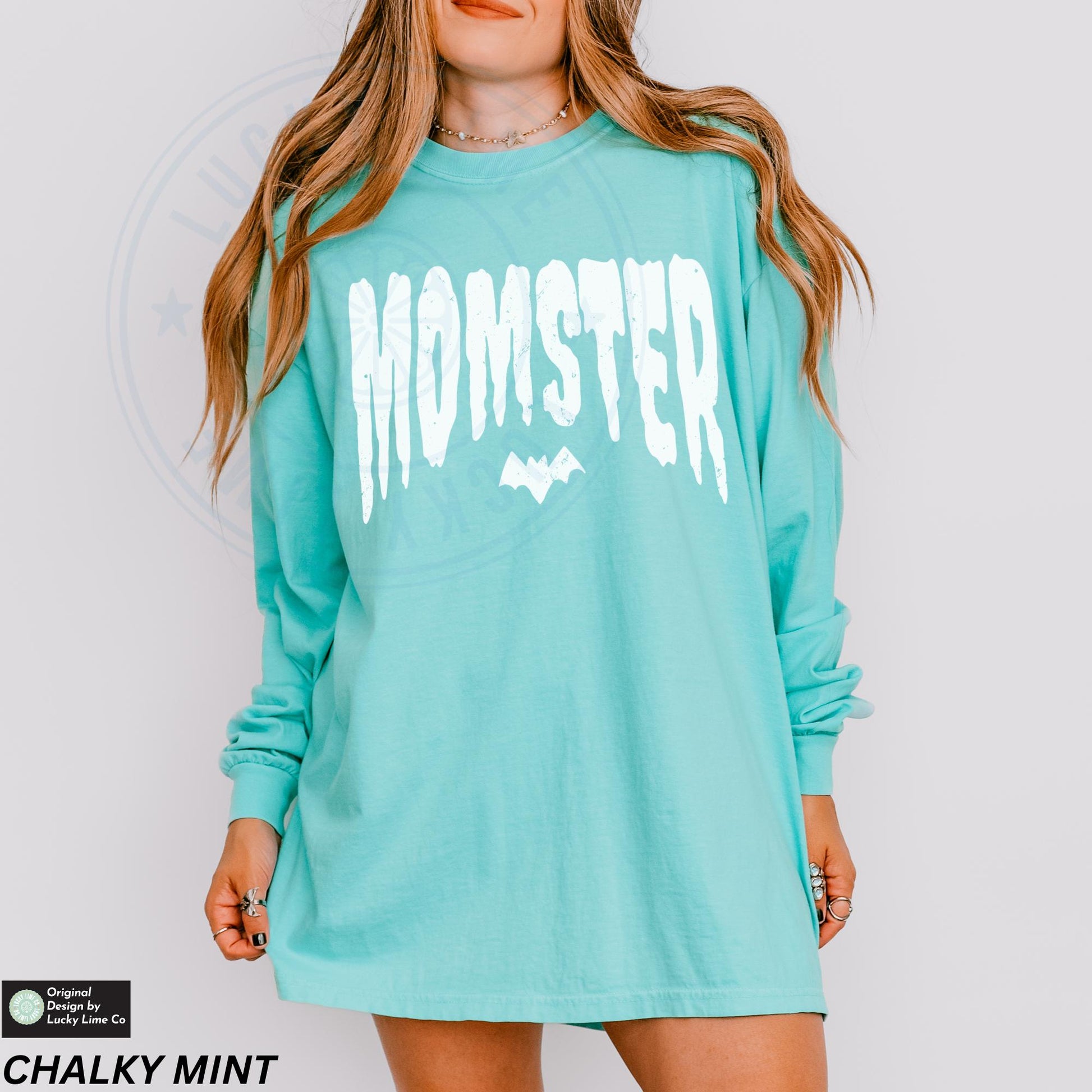Momster Shirt, Long Sleeve Shirt, Mama Halloween Shirt, Spooky Mama Shirt, Mom Life Shirt, Funny Halloween Long Sleeve Tee