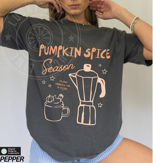 Pumpkin Spice Season Shirt, Pumpkin Spice Shirt, Fall Shirt, Coffee Weather Shirt, Cozy Season, Pumpkin Spice Latte Tshirt, Autumn Shirt