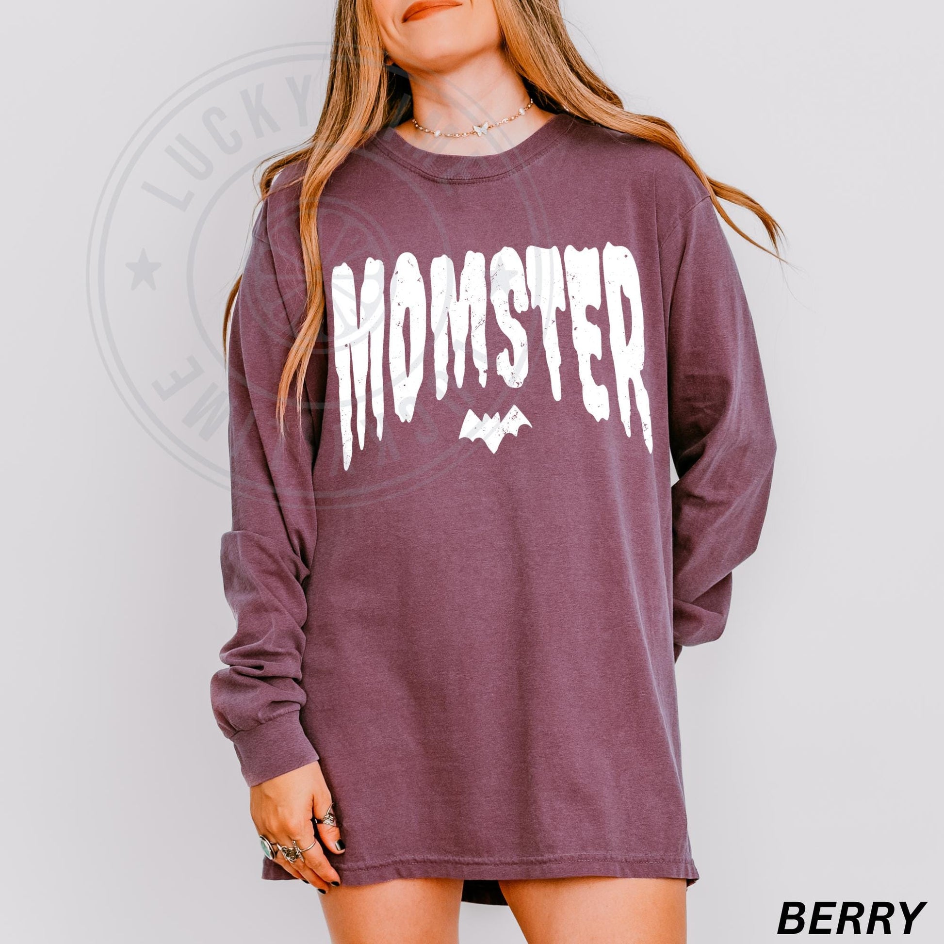 Momster Shirt, Long Sleeve Shirt, Mama Halloween Shirt, Spooky Mama Shirt, Mom Life Shirt, Funny Halloween Long Sleeve Tee