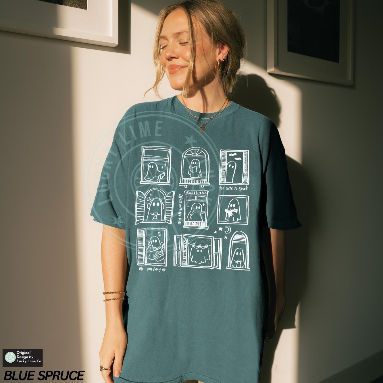 Cute Halloween Ghost Shirt, Ghost Frames Shirt, Hand Drawn Cute Ghost Doodles Tshirt, Funny Halloween Tee, Womens Halloween, Funny Ghost Tee