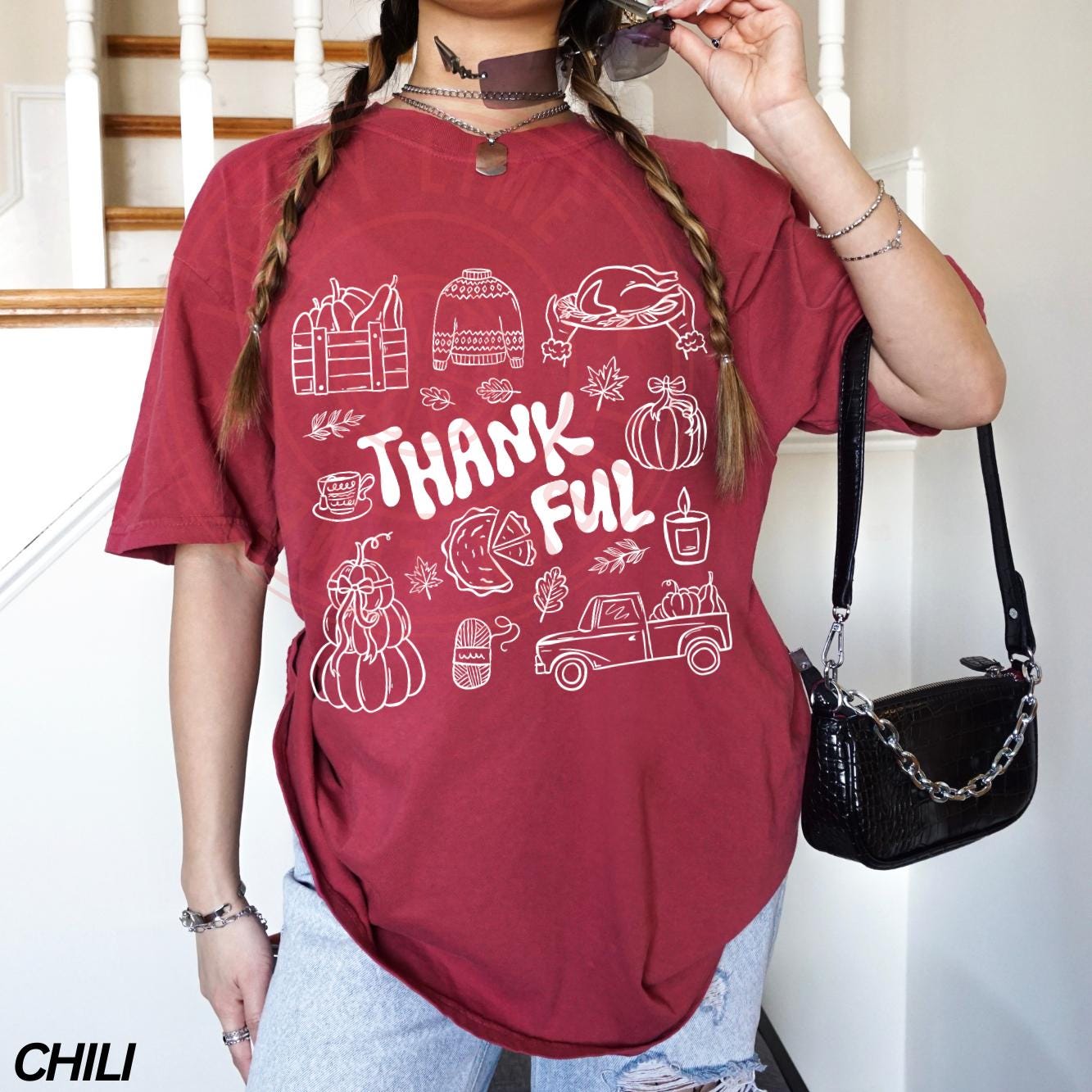 Retro Thanksgiving Shirt, Pumpkin Shirt Thankful Shirt, Thanksgiving Shirt, Fall Doodles Shirt, Fall Clothing, Autumn Tee