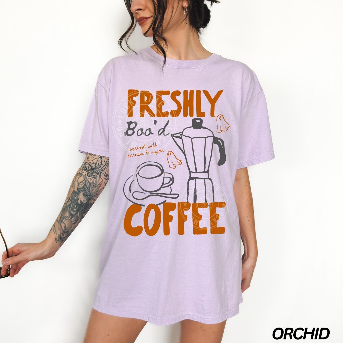 Freshly Boo’d Coffee Shirt, Halloween Coffee Shirt, Ghost Coffee Shirt, Cute Ghost Tee, Skeleton Halloween, Coffee Lover Gift, Halloween Tee