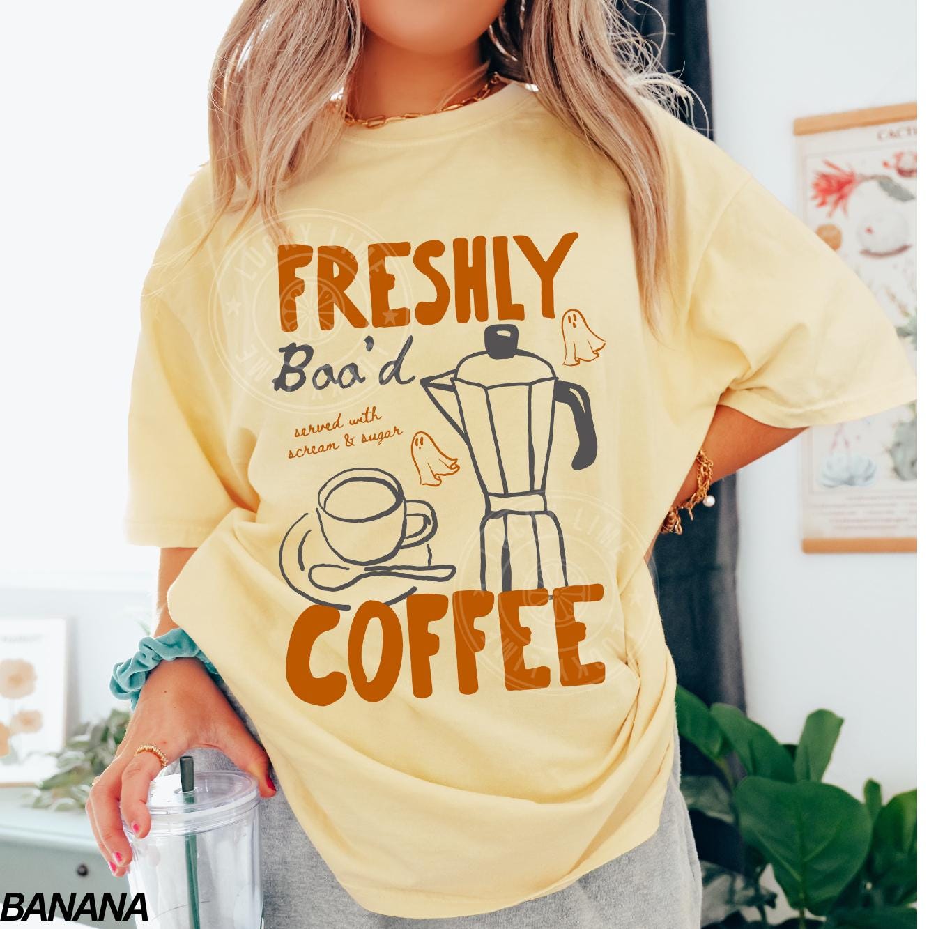 Freshly Boo’d Coffee Shirt, Halloween Coffee Shirt, Ghost Coffee Shirt, Cute Ghost Tee, Skeleton Halloween, Coffee Lover Gift, Halloween Tee
