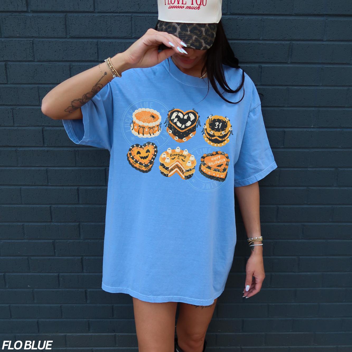Retro Halloween Cake Shirt, Coquette Halloween Shirt, Womens Halloween Tshirt, Spooky Season Tee, Trendy Halloween, Cute Ghost Shirt