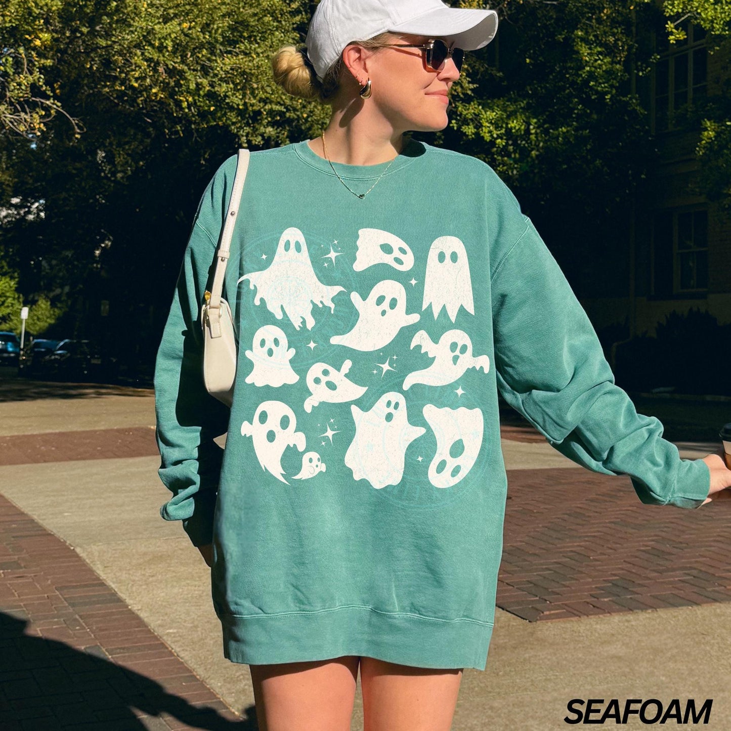 Halloween Ghost Sweatshirt, Ghost Collage Shirt, Halloween Sweatshirt, Sweatshirt, Fall Sweater, Spooky Season, Spooky Vibes