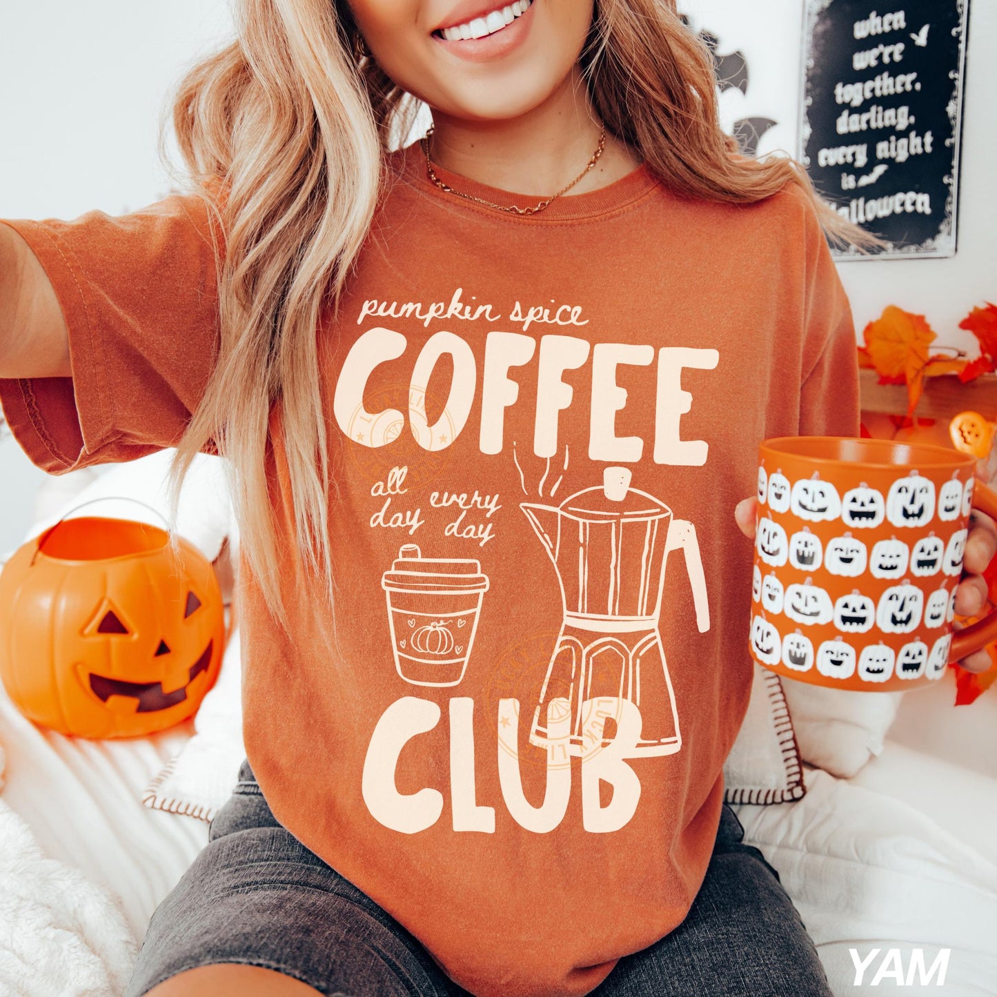 Pumpkin Spice Shirt, Pumpkin Spice Lover Shirt, Coffee Club Shirt, Womens Fall Tee, Coffee Lover Gift, Aesthetic Graphic Tee
