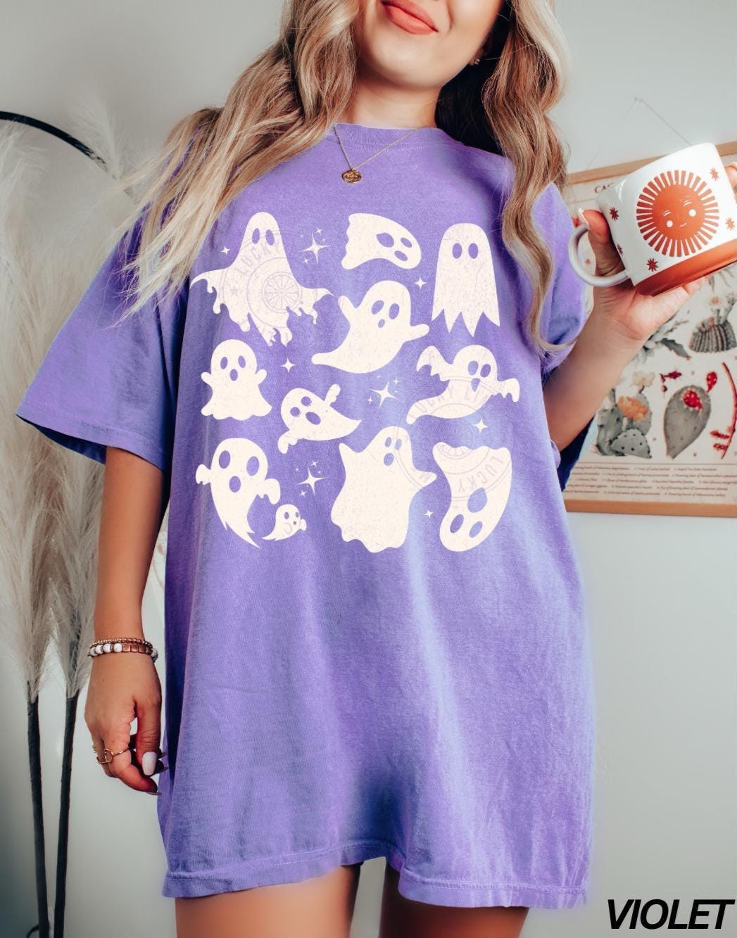 Halloween Ghost Shirt, Ghost Collage Shirt, Halloween Shirt, Cute Ghost Shirt, Cute Fall Tee, Spooky Season, Spooky Vibes, Retro Ghost Shirt