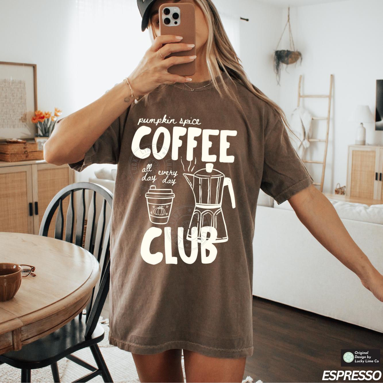 Pumpkin Spice Shirt, Pumpkin Spice Lover Shirt, Coffee Club Shirt, Womens Fall Tee, Coffee Lover Gift, Aesthetic Graphic Tee