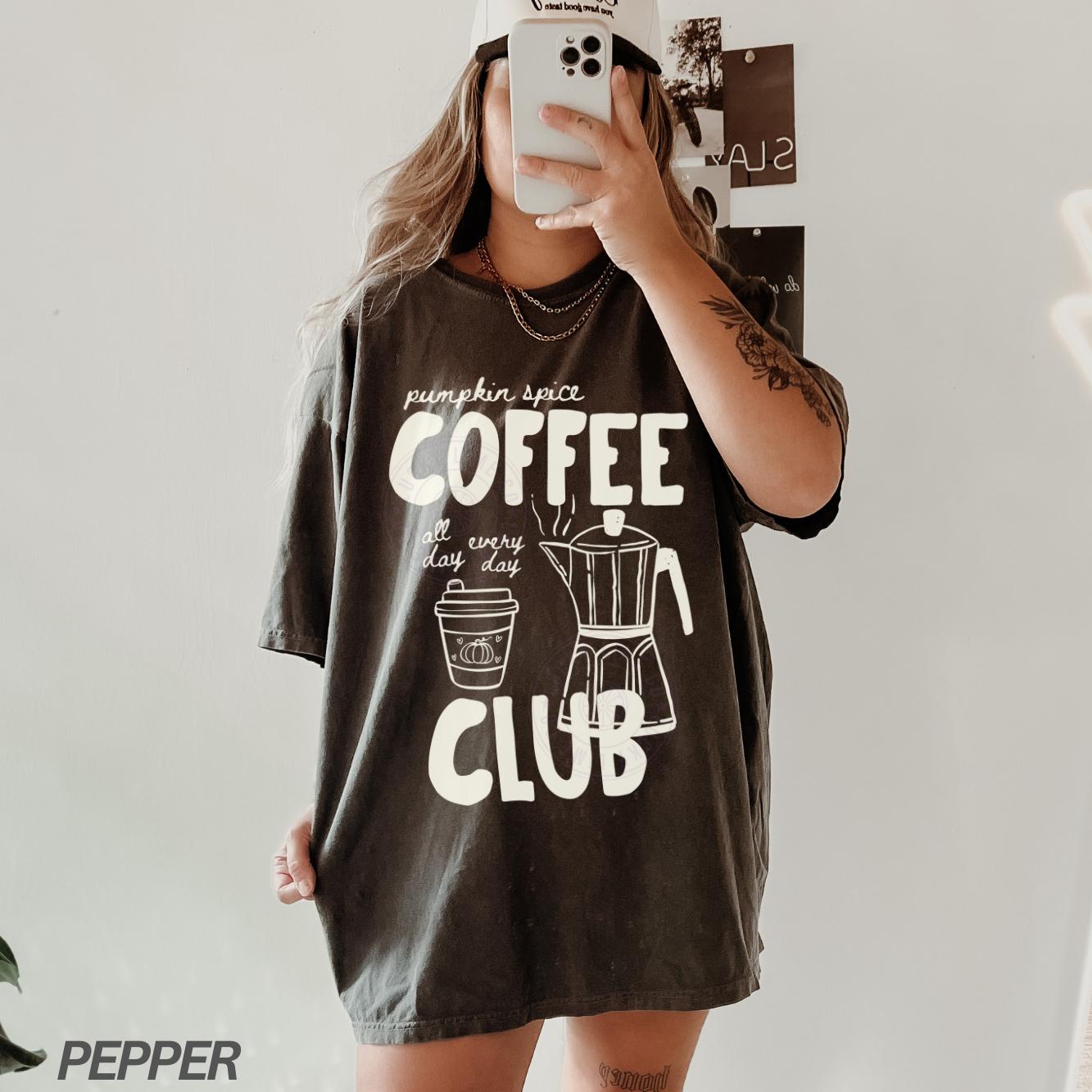 Pumpkin Spice Shirt, Pumpkin Spice Lover Shirt, Coffee Club Shirt, Womens Fall Tee, Coffee Lover Gift, Aesthetic Graphic Tee