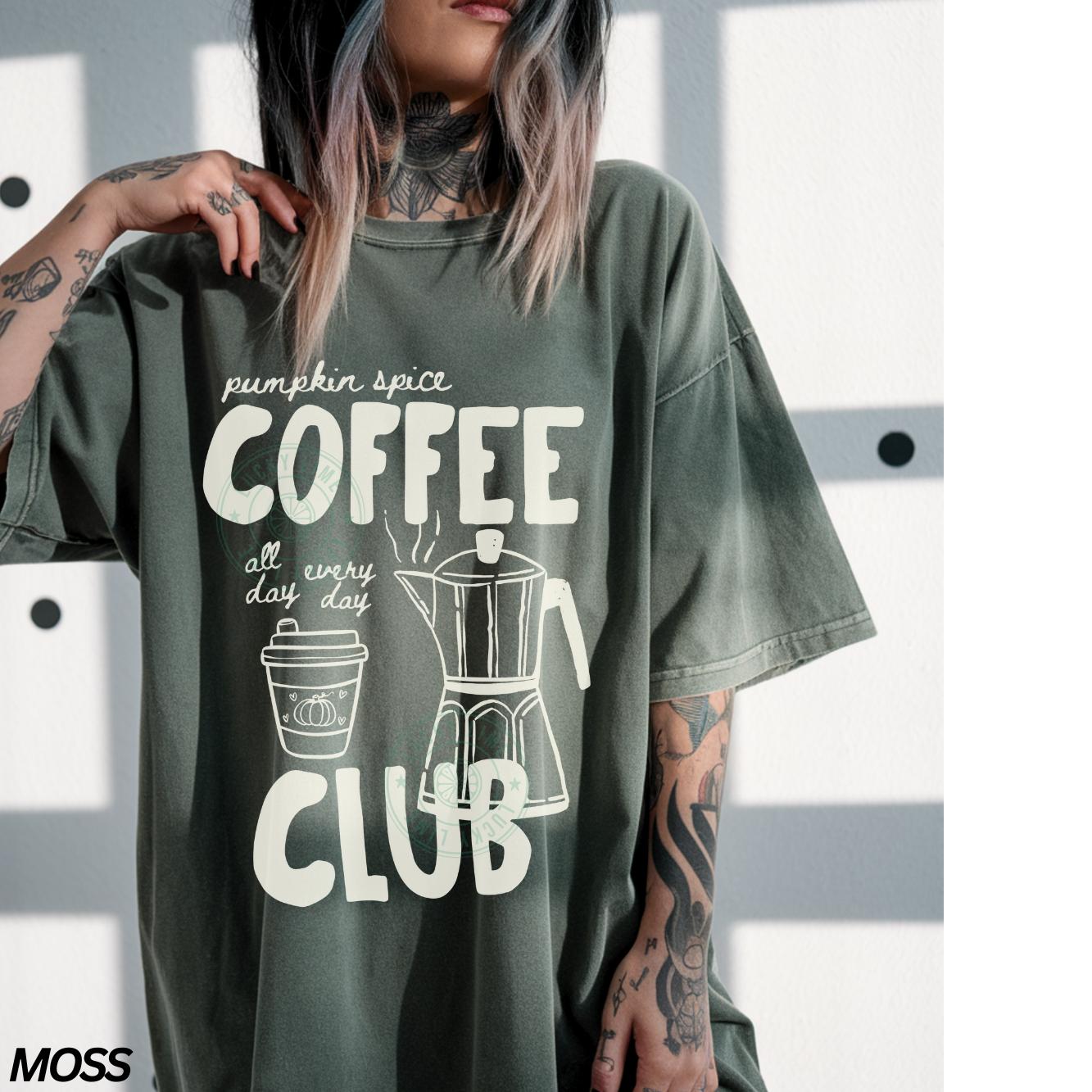 Pumpkin Spice Shirt, Pumpkin Spice Lover Shirt, Coffee Club Shirt, Womens Fall Tee, Coffee Lover Gift, Aesthetic Graphic Tee