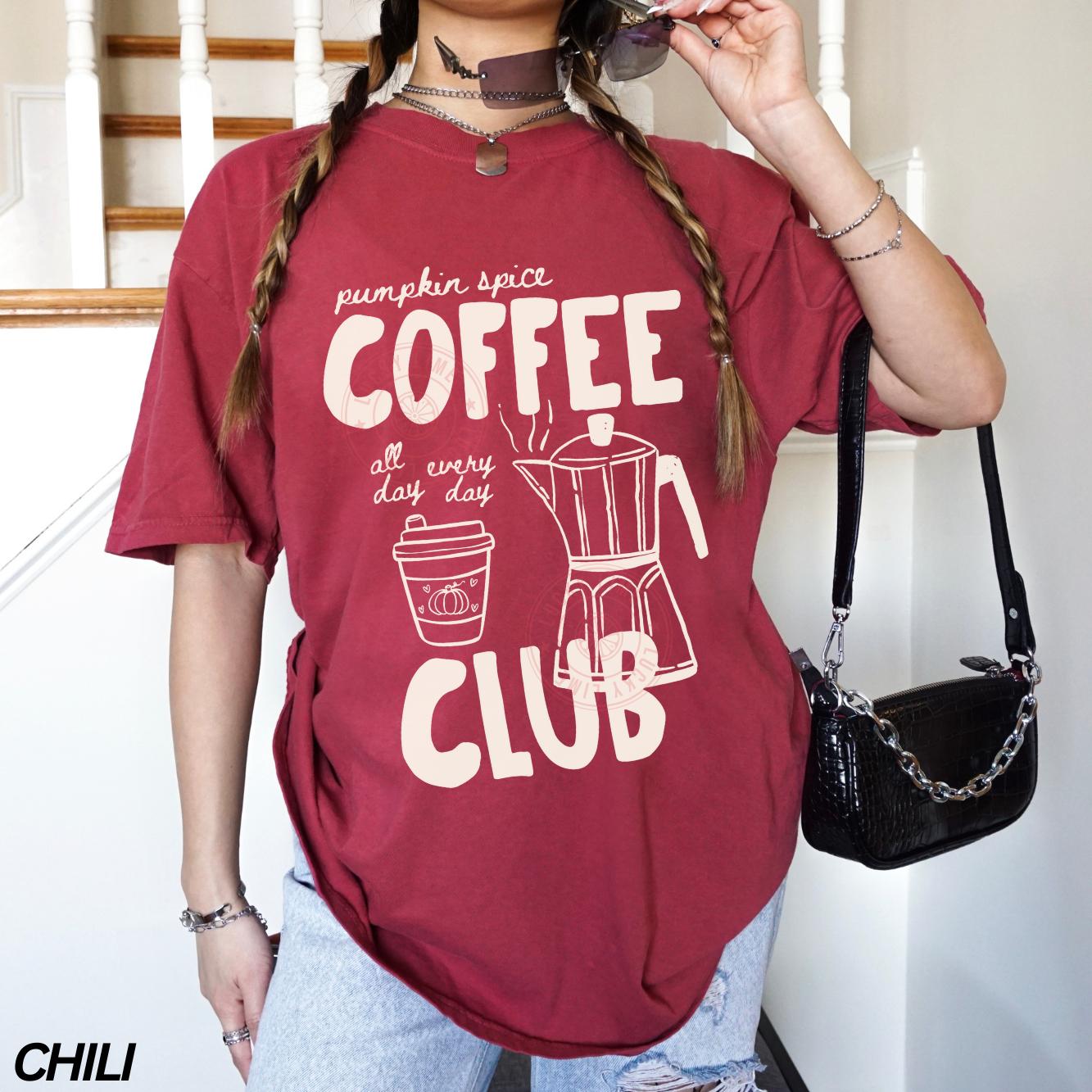 Pumpkin Spice Shirt, Pumpkin Spice Lover Shirt, Coffee Club Shirt, Womens Fall Tee, Coffee Lover Gift, Aesthetic Graphic Tee