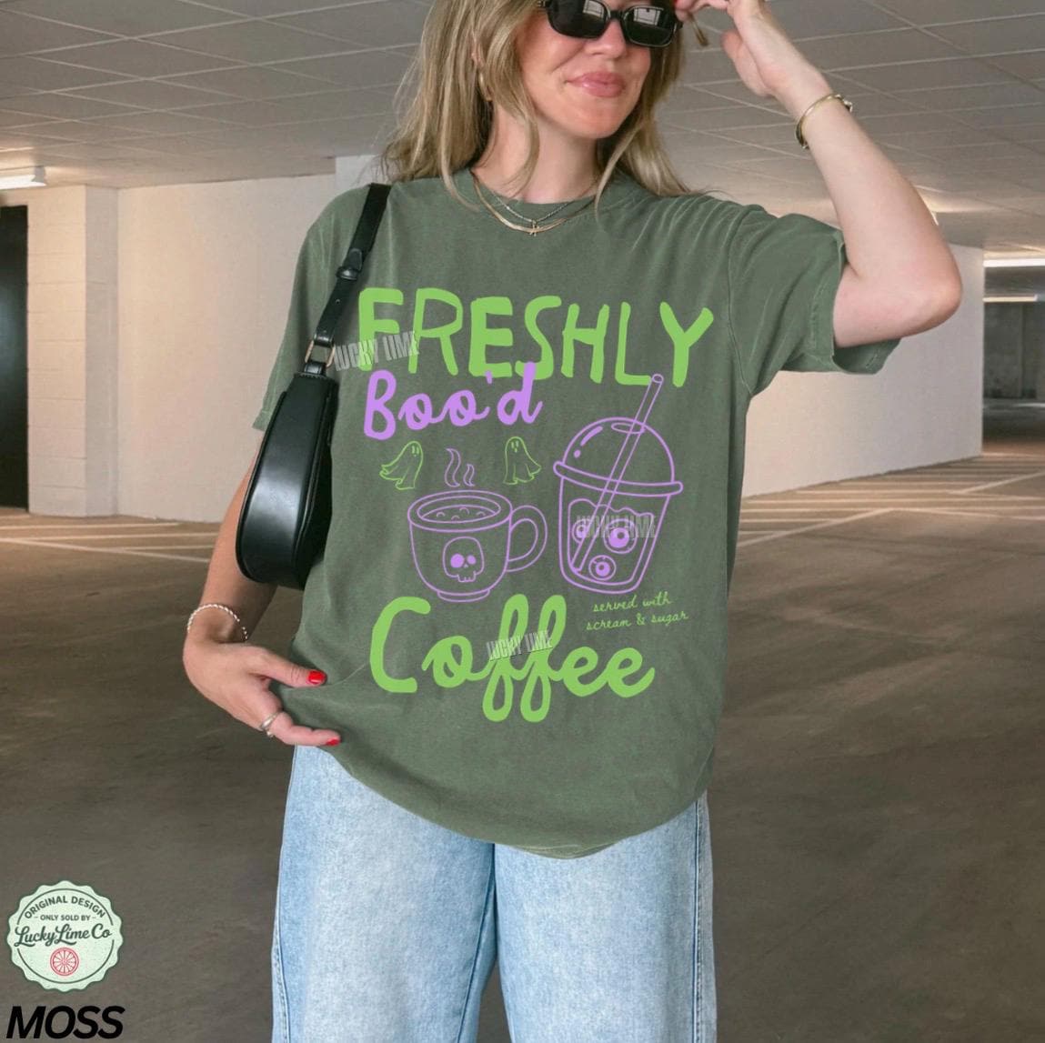 Halloween Coffee Shirt, Freshly Boo’d Coffee Tee, Spooky Season Shirt, Cute Ghost Shirt, Skeleton Halloween Coffee Lover Gift, Pumpkin Spice