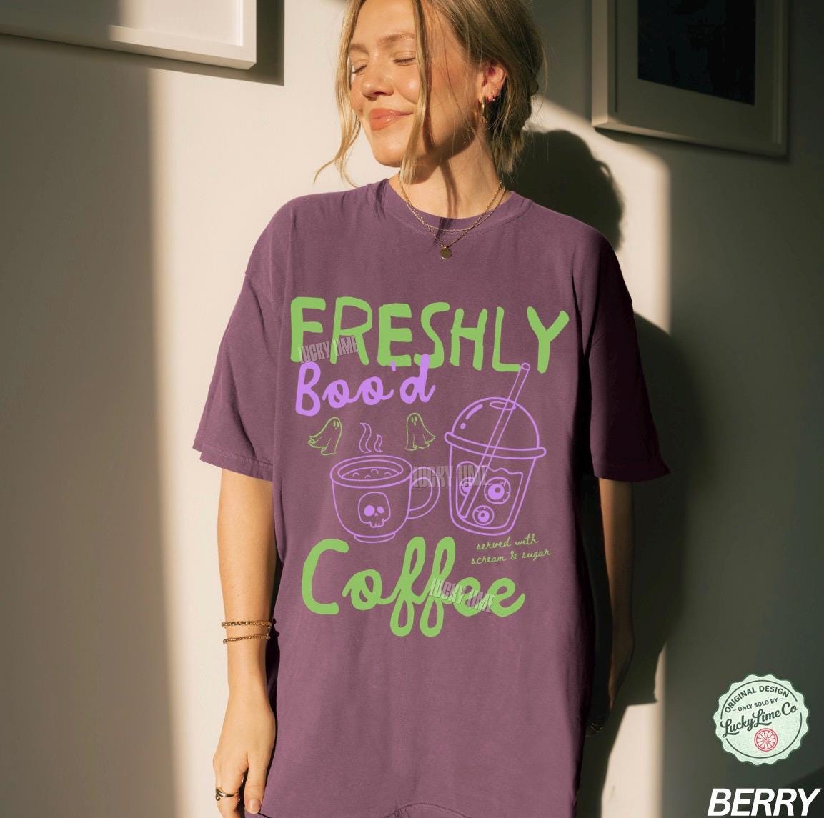 Halloween Coffee Shirt, Freshly Boo’d Coffee Tee, Spooky Season Shirt, Cute Ghost Shirt, Skeleton Halloween Coffee Lover Gift, Pumpkin Spice