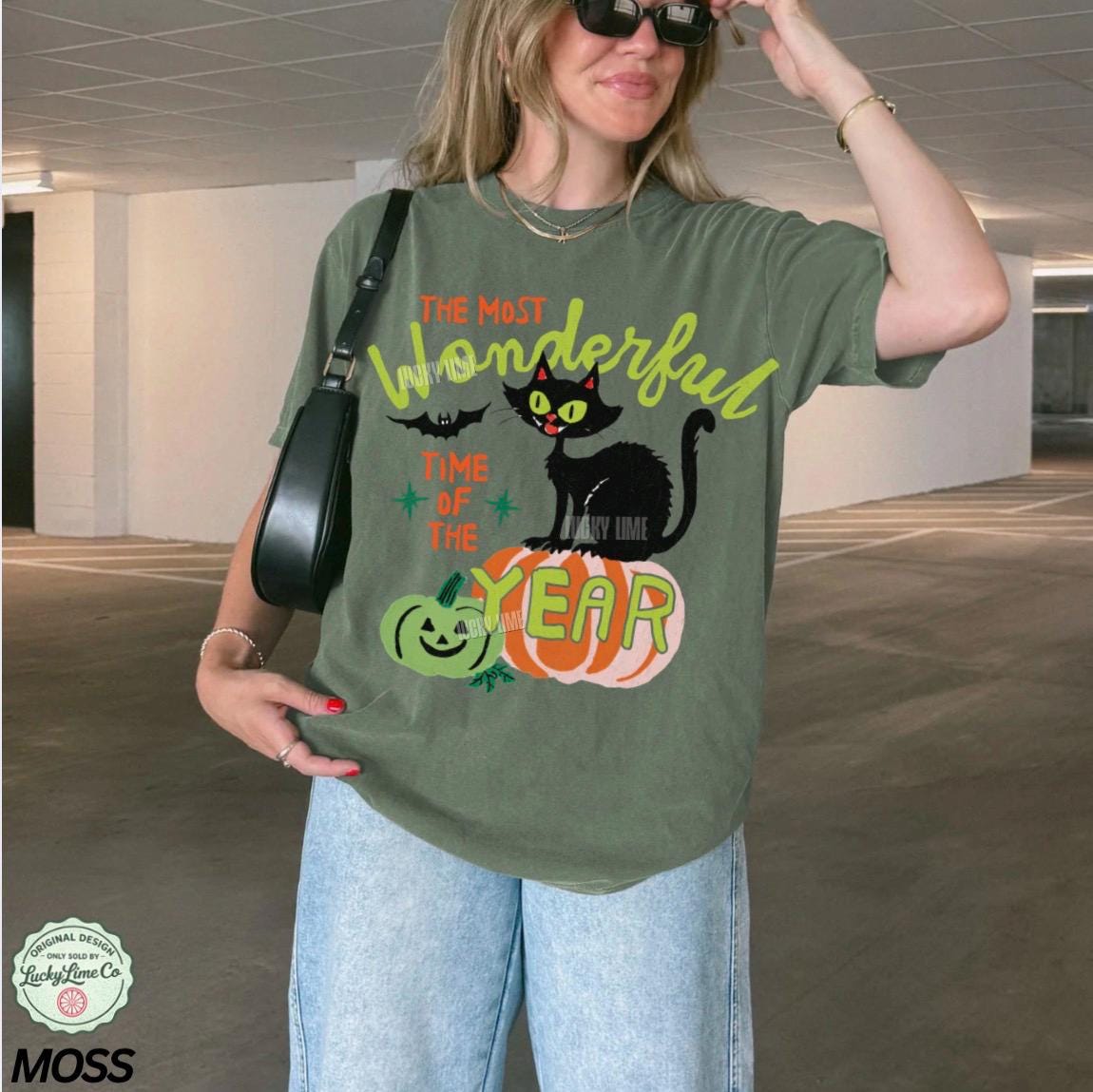 Retro Halloween Shirt, Cat Halloween Tee, The Most Wonderful Time of the Year Shirt, Spooky Season, Fall Vibes Graphic Tee, Pumpkin Shirt