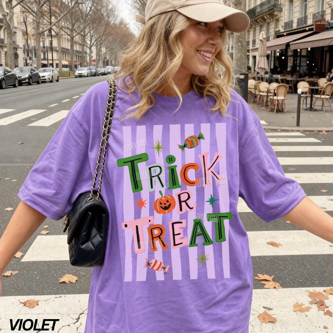 Trick or Treat Shirt, Halloween Tshirt, Preppy Halloween Shirt, Retro Halloween, Pumpkin Season, Spooky Season Tee