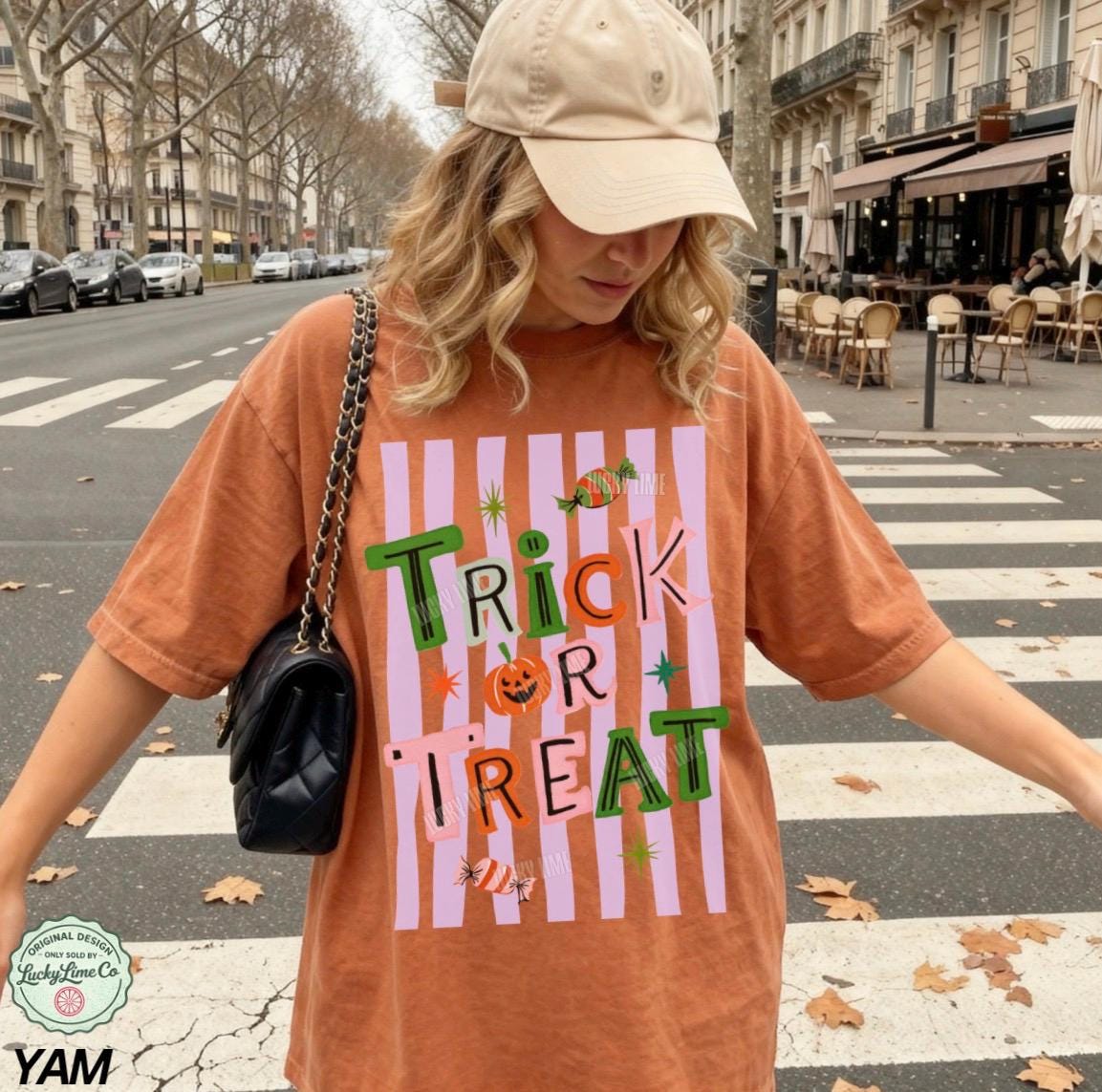 Trick or Treat Shirt, Halloween Tshirt, Preppy Halloween Shirt, Retro Halloween, Pumpkin Season, Spooky Season Tee
