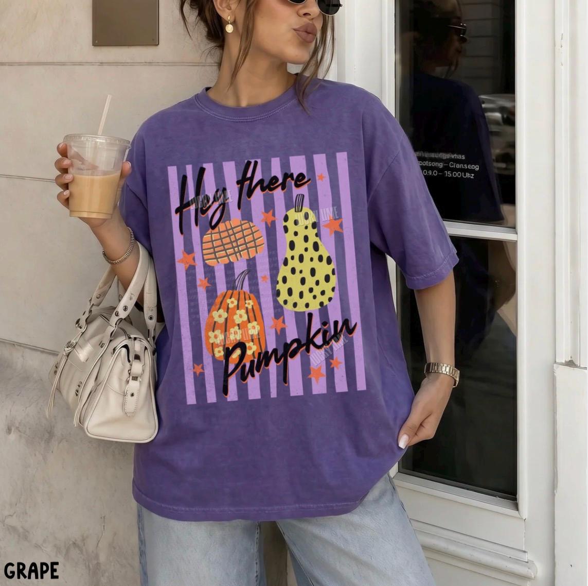 Hey There Pumpkin Shirt, Pumpkin Season Shirt, Pumpkin Patch Graphic Tee, Womens Fall Tshirt, Fall Shirt, Thanksgiving Gift