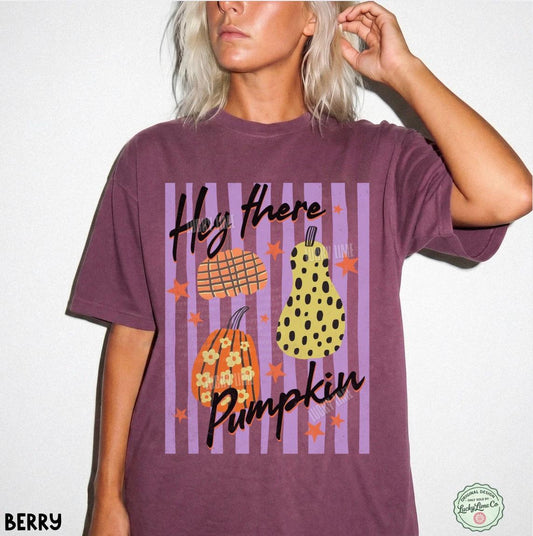 Hey There Pumpkin Shirt, Pumpkin Season Shirt, Pumpkin Patch Graphic Tee, Womens Fall Tshirt, Fall Shirt, Thanksgiving Gift