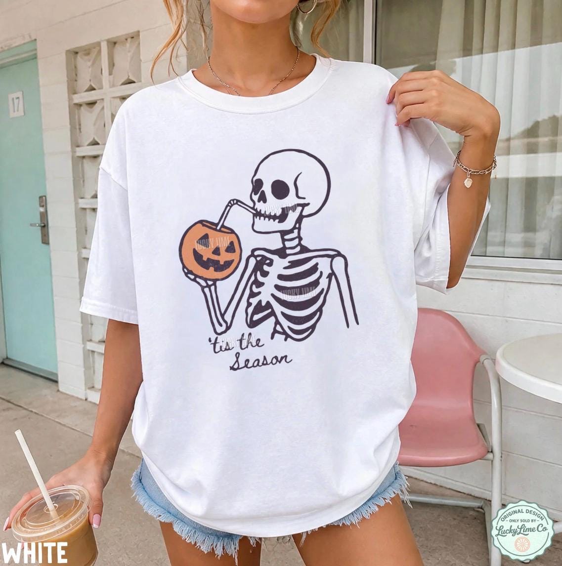 Tis The Season Halloween Shirt, Skeleton Halloween Shirt, Summerween Halloween Shirt, Fall Shirt, Unisex Halloween Shirt, Pumpkin Season Tee
