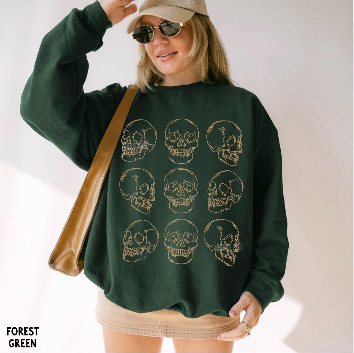 Skeleton Sweatshirt, Skull Halloween Shirt, Vintage Halloween Sweatshirt, Skull Shirt, Gothic Halloween, Sweatshirts for Women, Fall Sweater