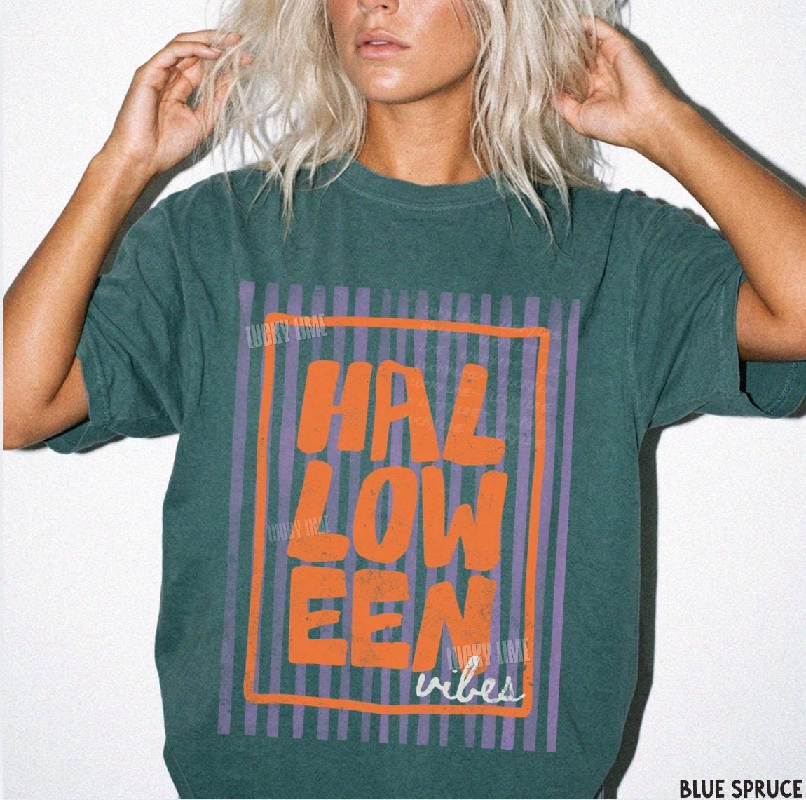 Halloween Vibes Shirt, Trendy Halloween Tee, Striped Halloween Shirt, Retro Halloween Tshirt, Preppy Halloween, Fall Graphic Tee, Spooky Top