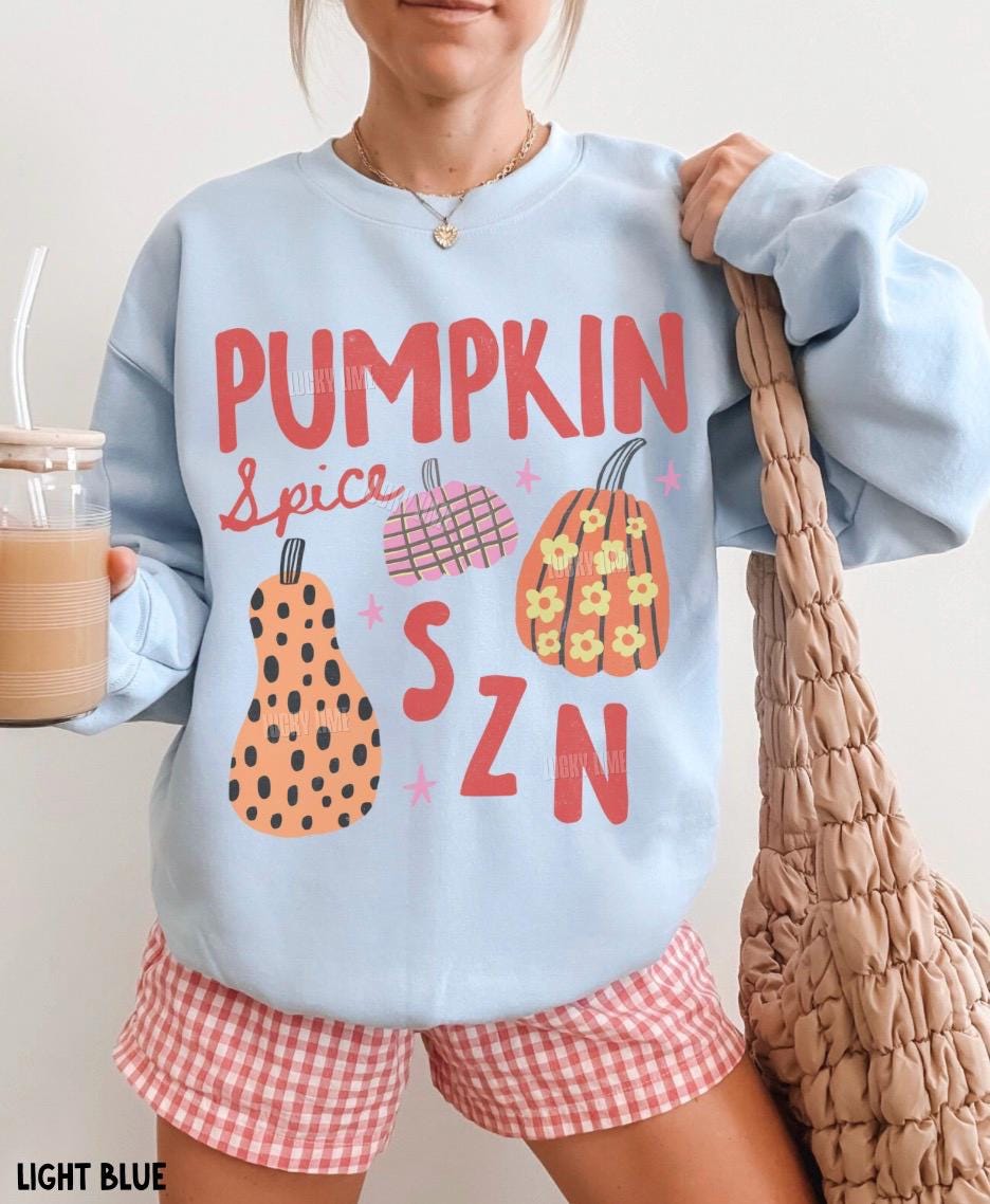 Pumpkin Spice Season Sweatshirt, Pumpkin Spice Sweatshirt, Trendy Fall Crewneck, Womens Fall Apparel, Coffee Weather Sweater, Retro Autumn