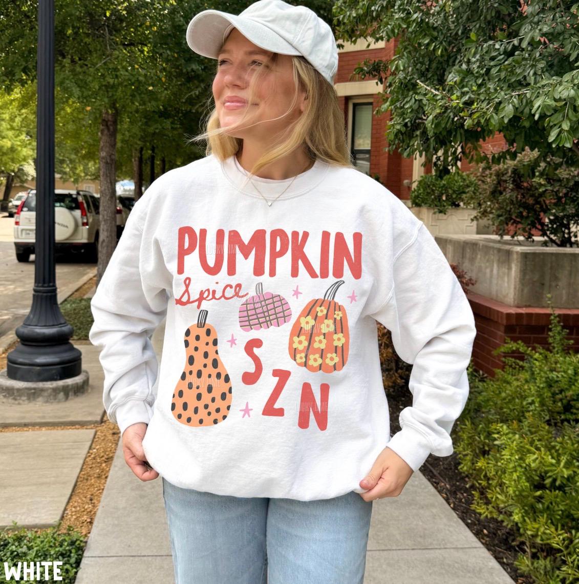 Pumpkin Spice Season Sweatshirt, Pumpkin Spice Sweatshirt, Trendy Fall Crewneck, Womens Fall Apparel, Coffee Weather Sweater, Retro Autumn