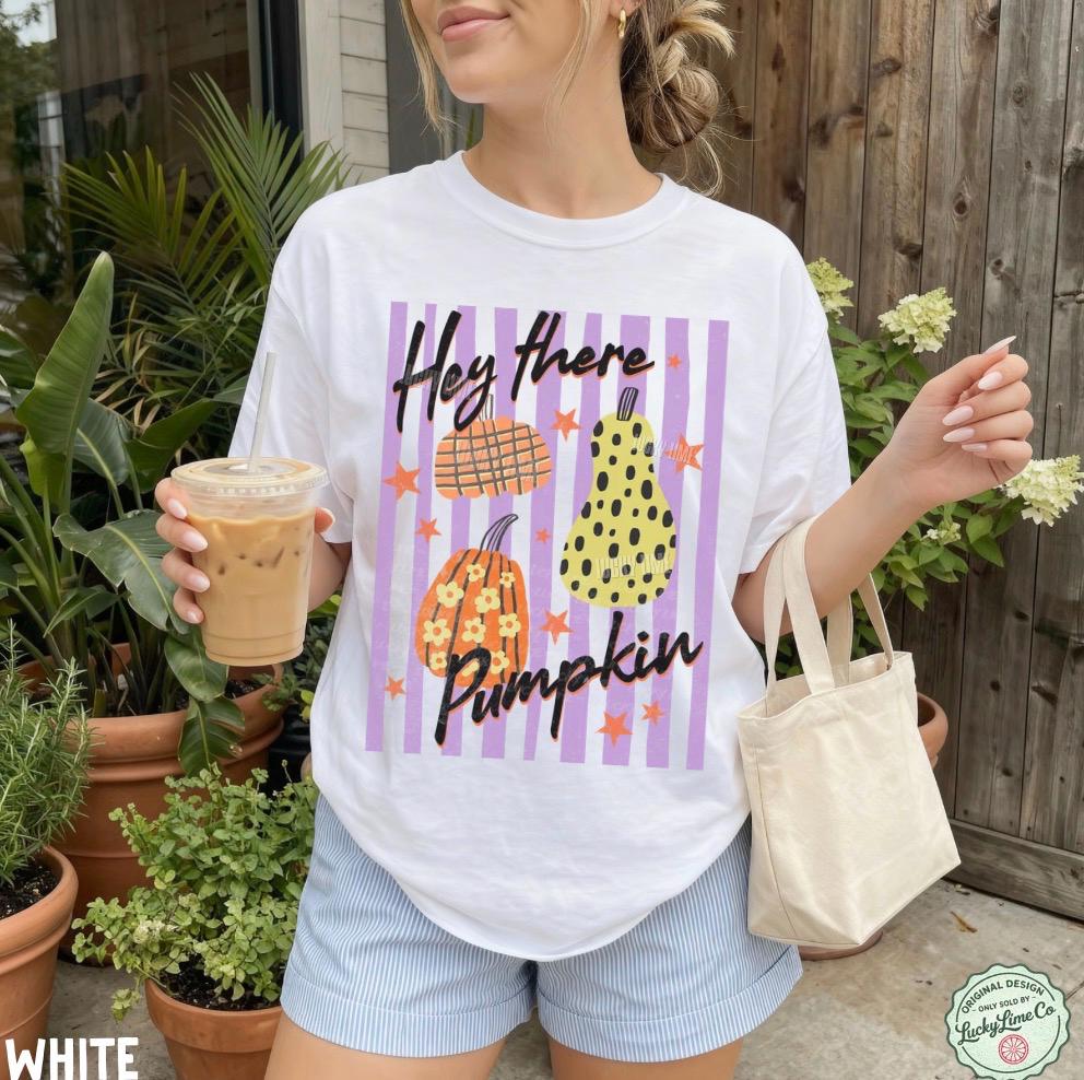 Hey There Pumpkin Shirt, Pumpkin Season Shirt, Pumpkin Patch Graphic Tee, Womens Fall Tshirt, Fall Shirt, Thanksgiving Gift