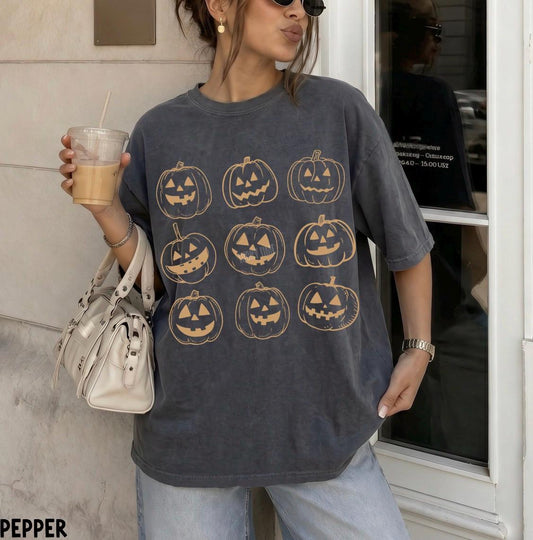 Pumpkin Shirt, Halloween Shirt for Women, Jack O Lantern Shirt, Spooky Season Shirt, Fall Tee, Autumn Shirt, Pumpkin Season