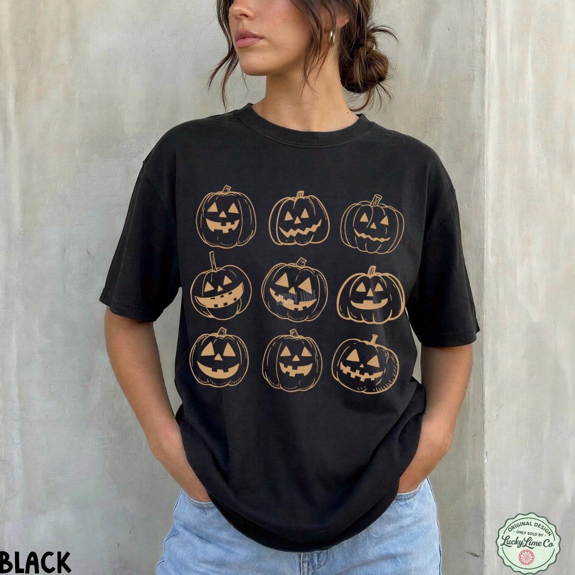 Pumpkin Shirt, Halloween Shirt for Women, Jack O Lantern Shirt, Spooky Season Shirt, Fall Tee, Autumn Shirt, Pumpkin Season