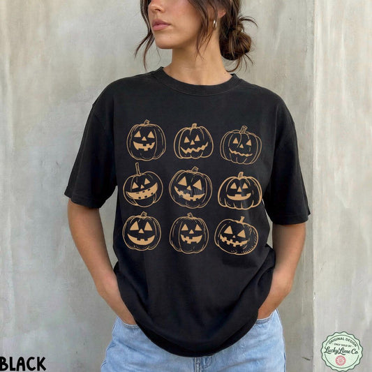 Pumpkin Shirt, Halloween Shirt for Women, Jack O Lantern Shirt, Spooky Season Shirt, Fall Tee, Autumn Shirt, Pumpkin Season