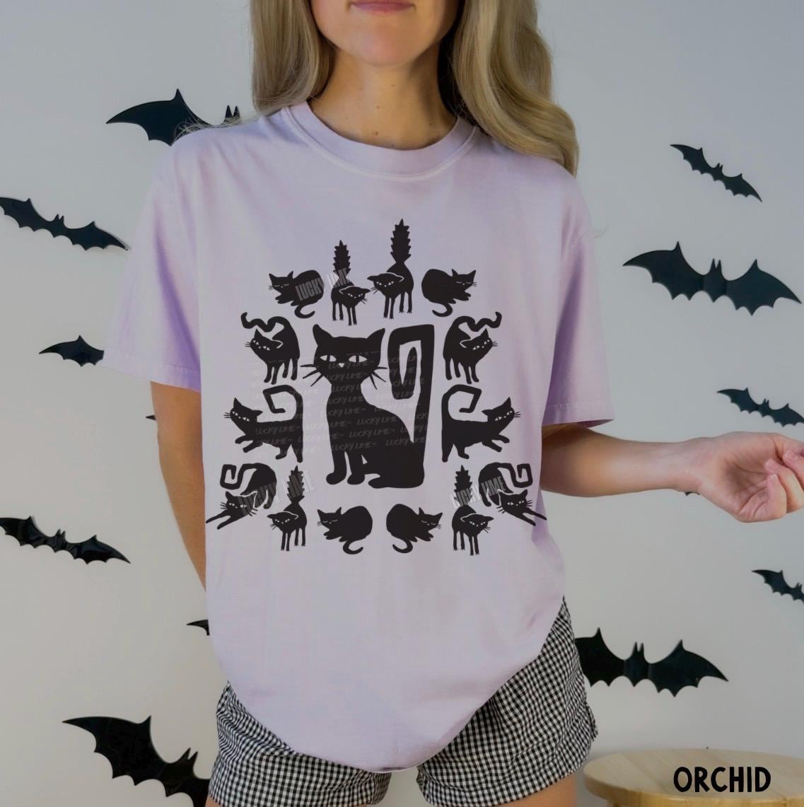 Black Cat Halloween Shirt, Black Cats Shirt, Retro Halloween Tshirt, Cute Halloween Tee, Womens Halloween Shirt, ®, Fall Shirt