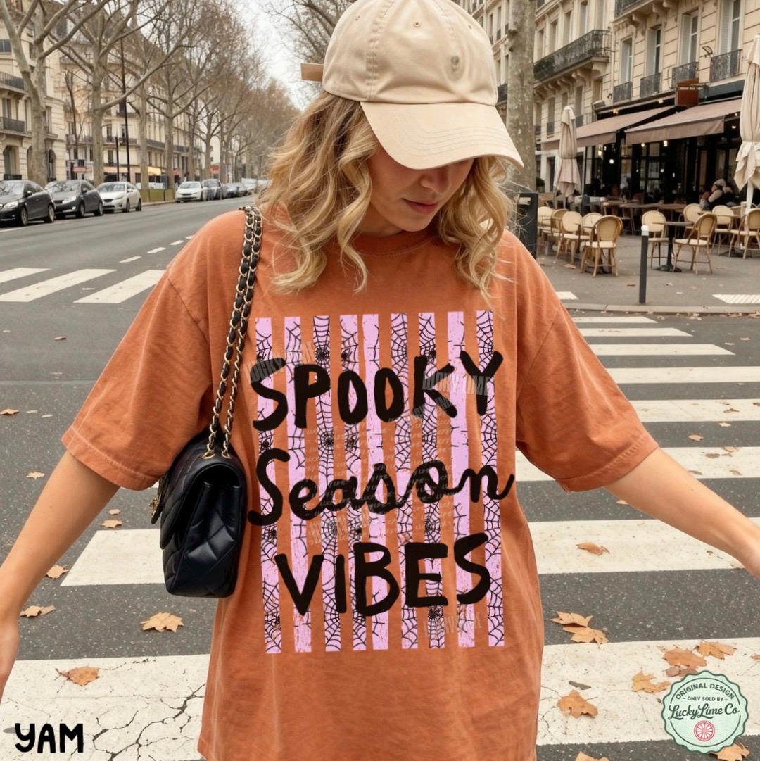 Spooky Season Shirt, Halloween Graphic Tee, Retro Halloween Shirt, Striped Halloween Design Tshirt, Cute Halloween Shirts