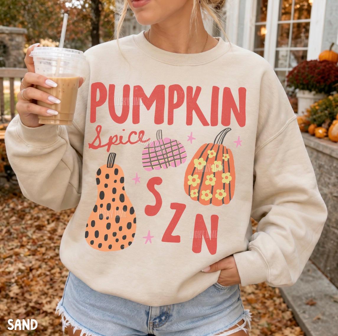 Pumpkin Spice Season Sweatshirt, Pumpkin Spice Sweatshirt, Trendy Fall Crewneck, Womens Fall Apparel, Coffee Weather Sweater, Retro Autumn
