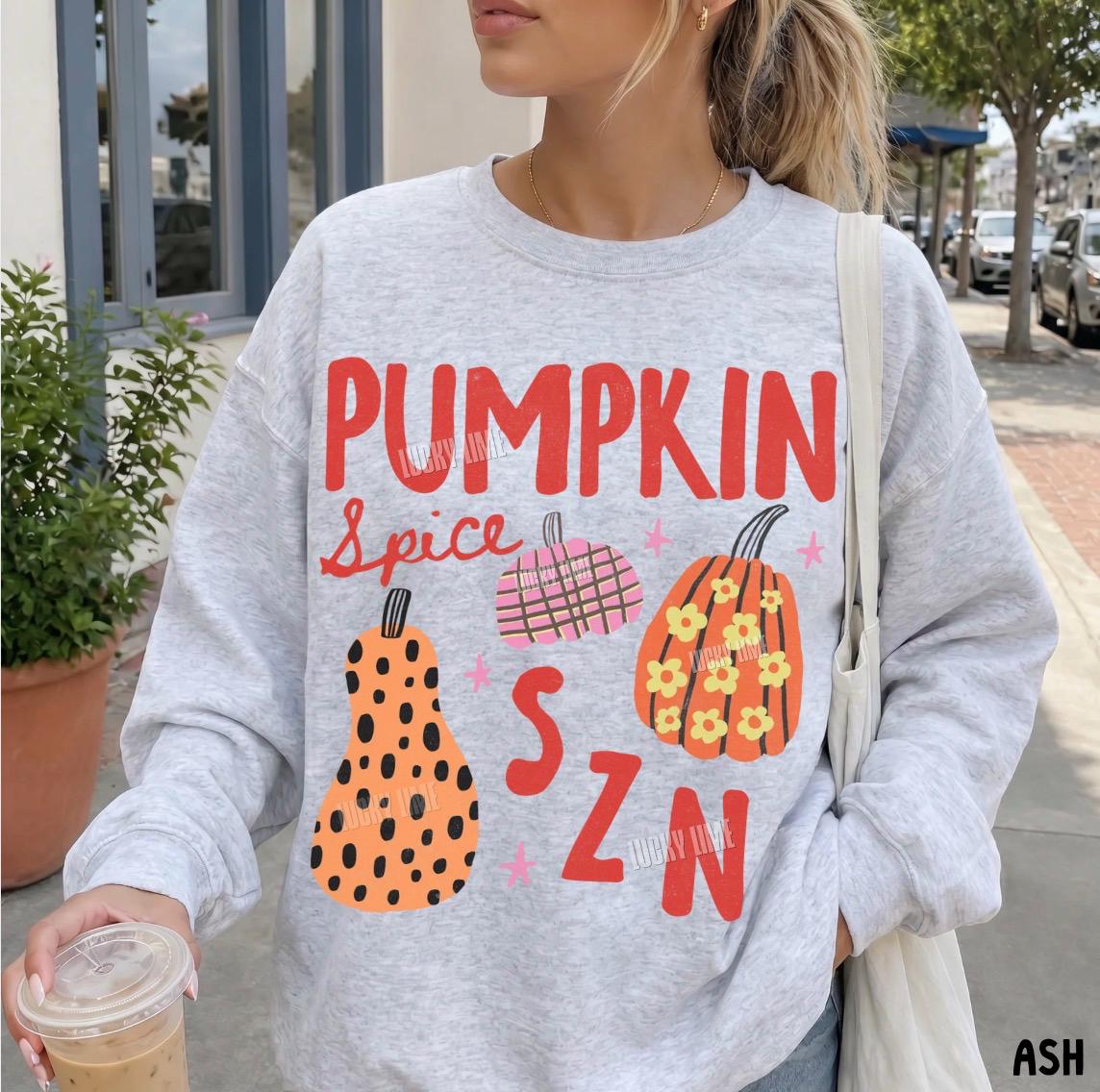 Pumpkin Spice Season Sweatshirt, Pumpkin Spice Sweatshirt, Trendy Fall Crewneck, Womens Fall Apparel, Coffee Weather Sweater, Retro Autumn